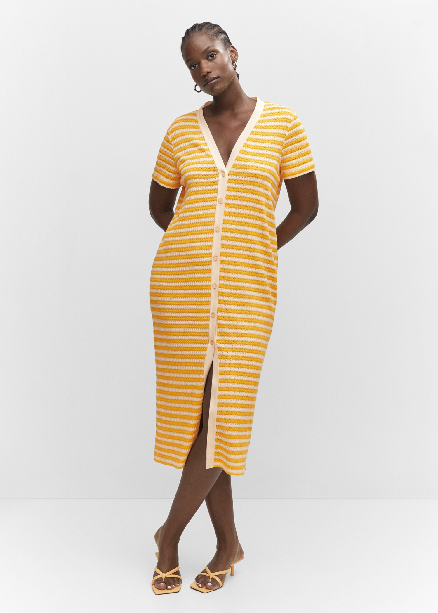 Striped jersey dress - Details of the article 3