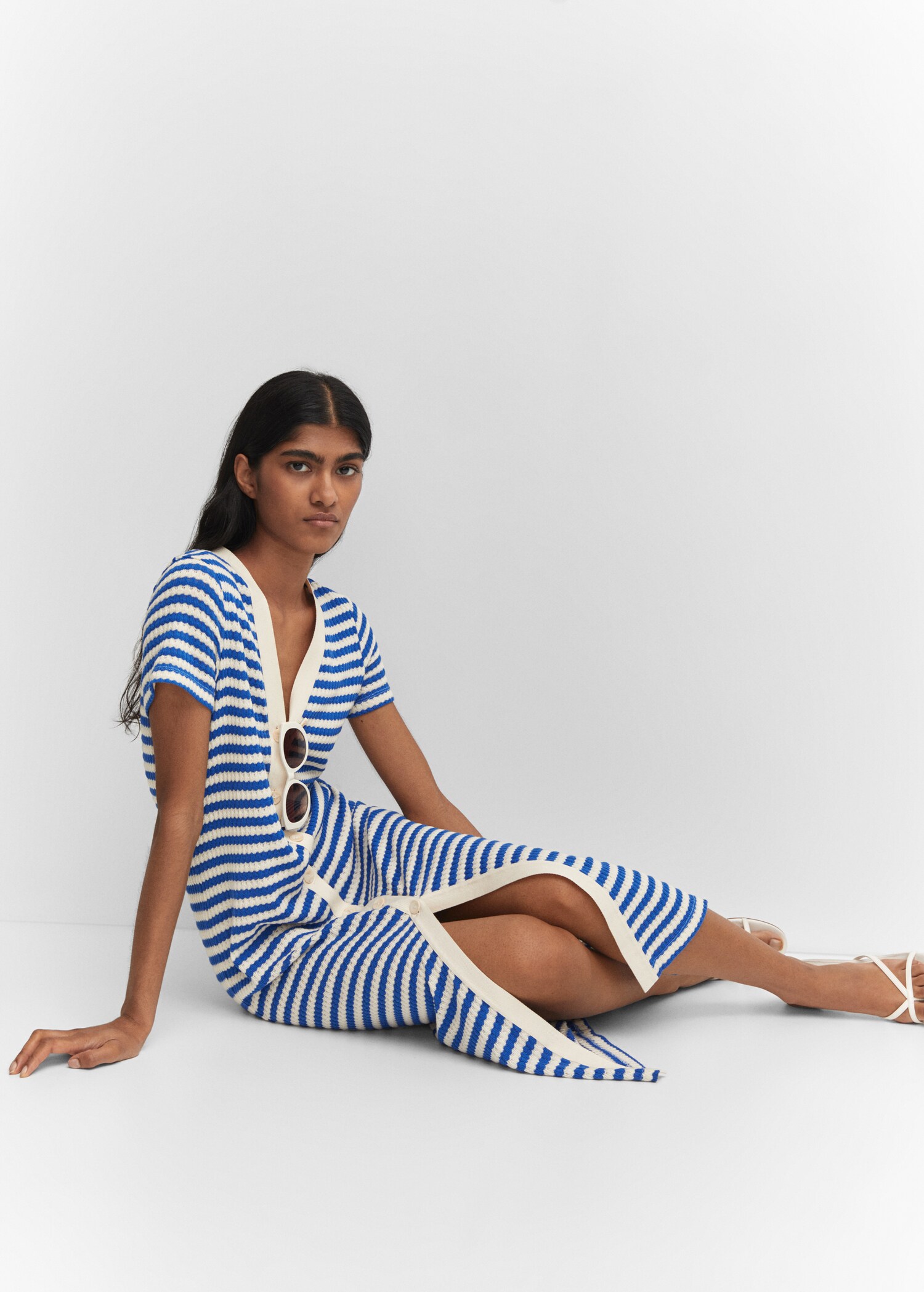 Striped jersey dress - Details of the article 2