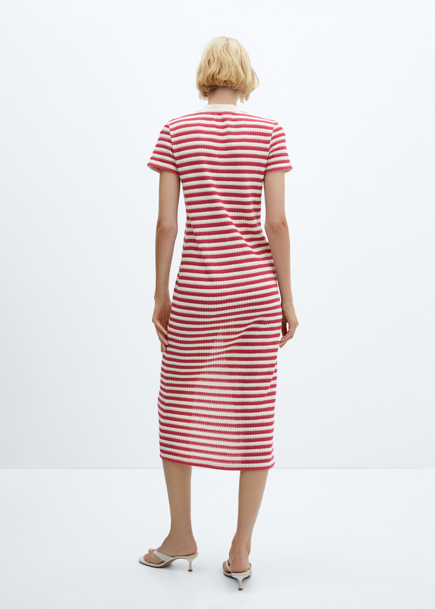 Striped jersey dress - Reverse of the article