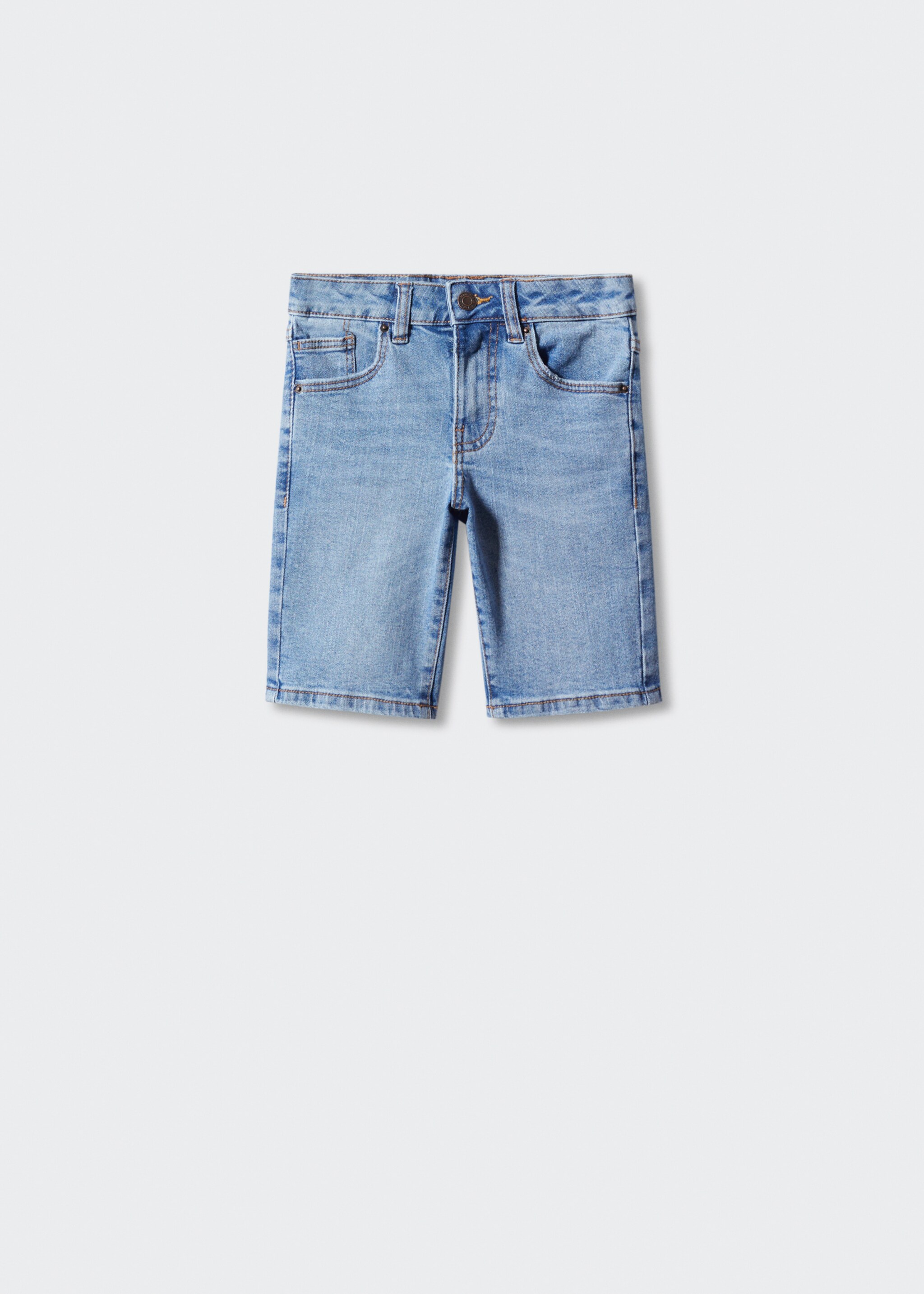 Cotton denim shorts - Article without model, Medium Blue. Ref: 57050469-00.
