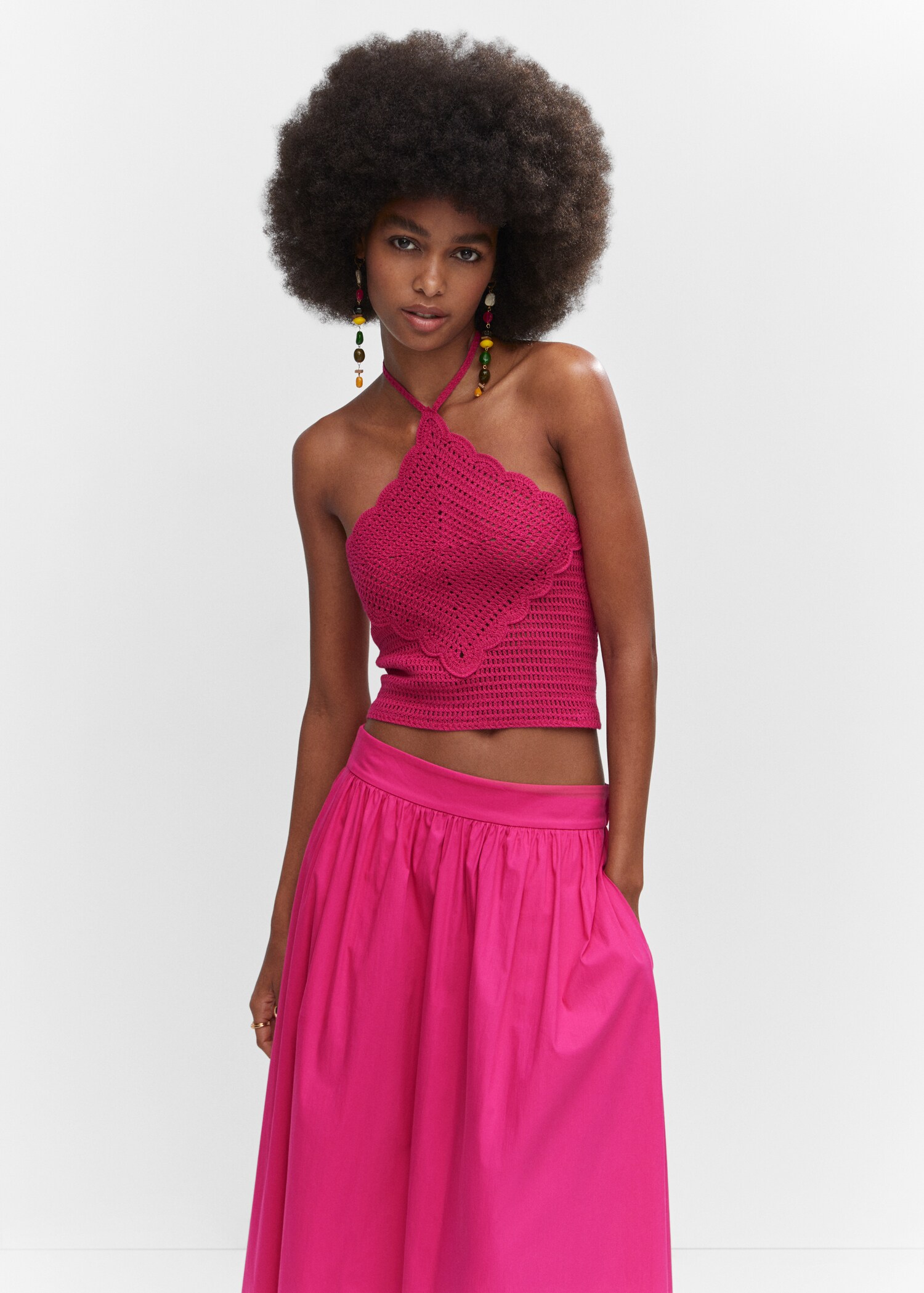 Pleat detail long skirt - Details of the article 1