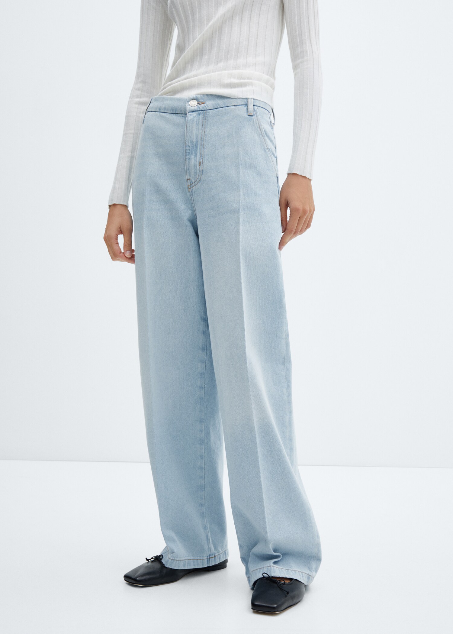 Mid-rise straight jeans - Medium plane