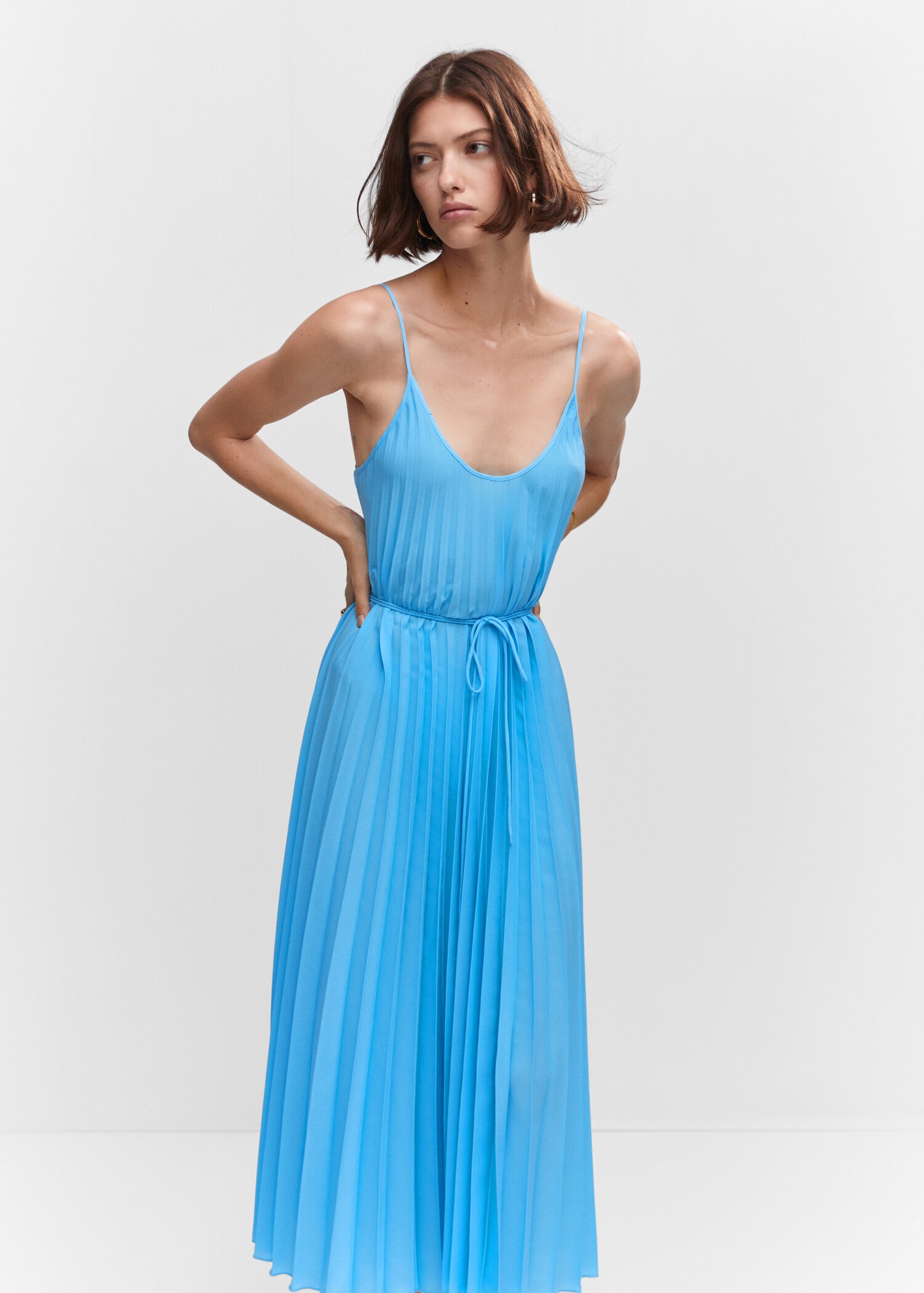 Pleated cord dress - Medium plane