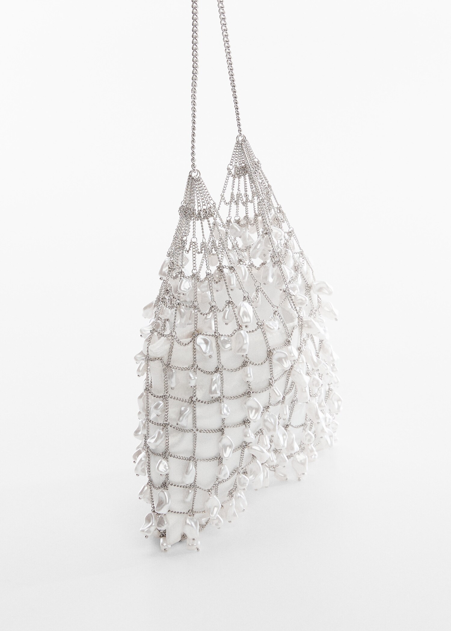 Metallic-Mesh-Bag mit Perlen - Mittlere Ansicht