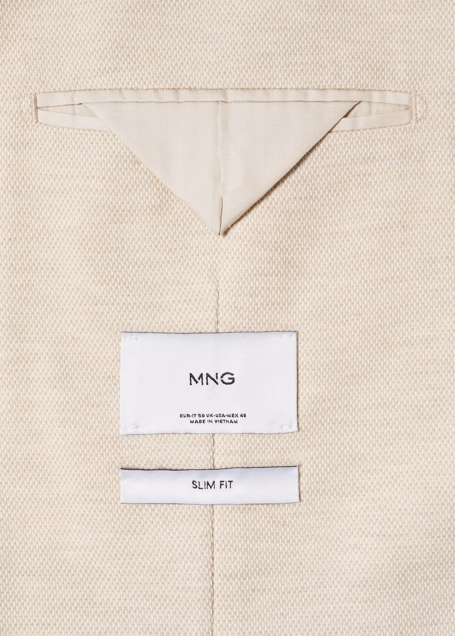 Slim fit microstructure blazer - Details of the article 8