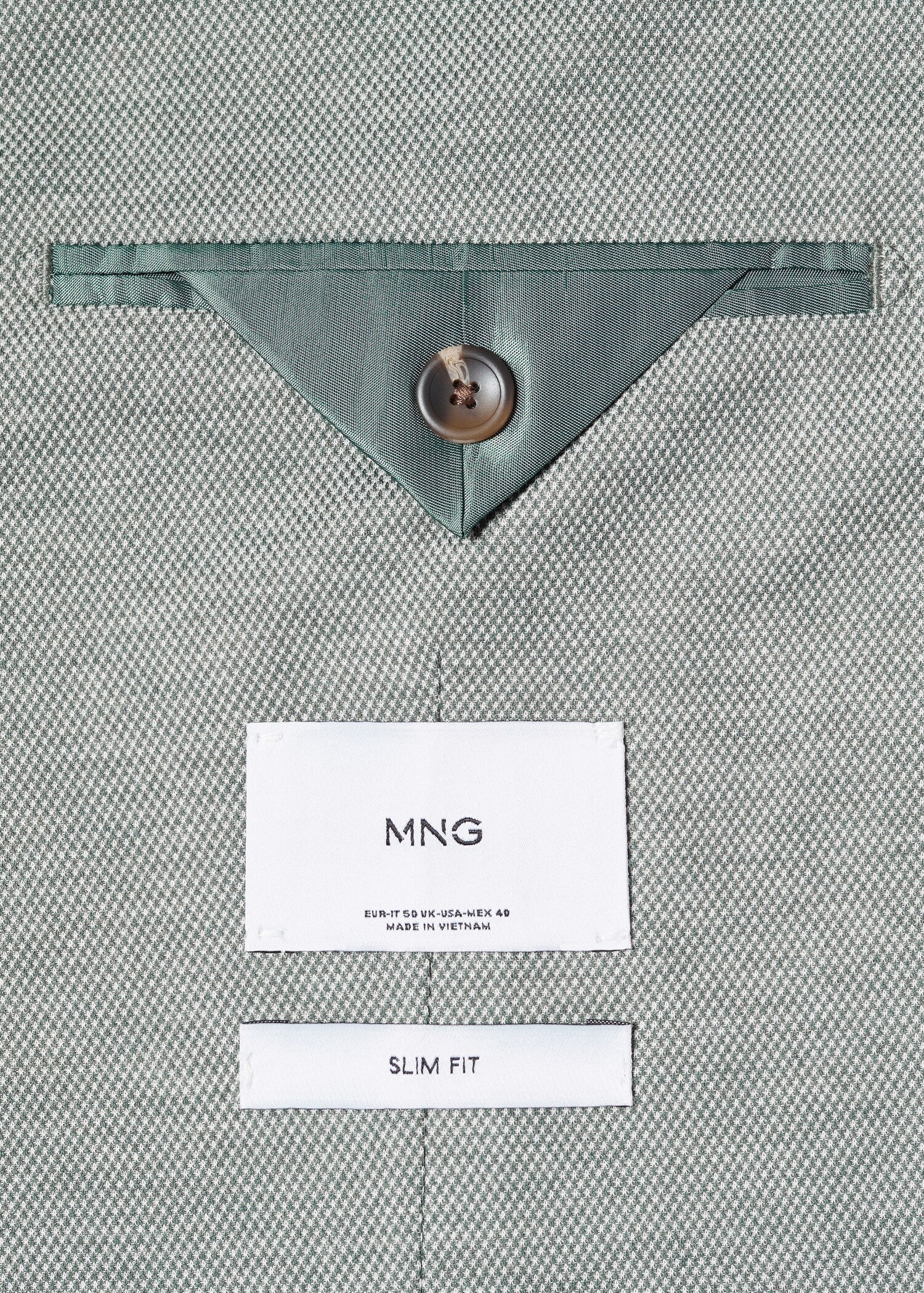 Slim fit microstructure blazer - Details of the article 8