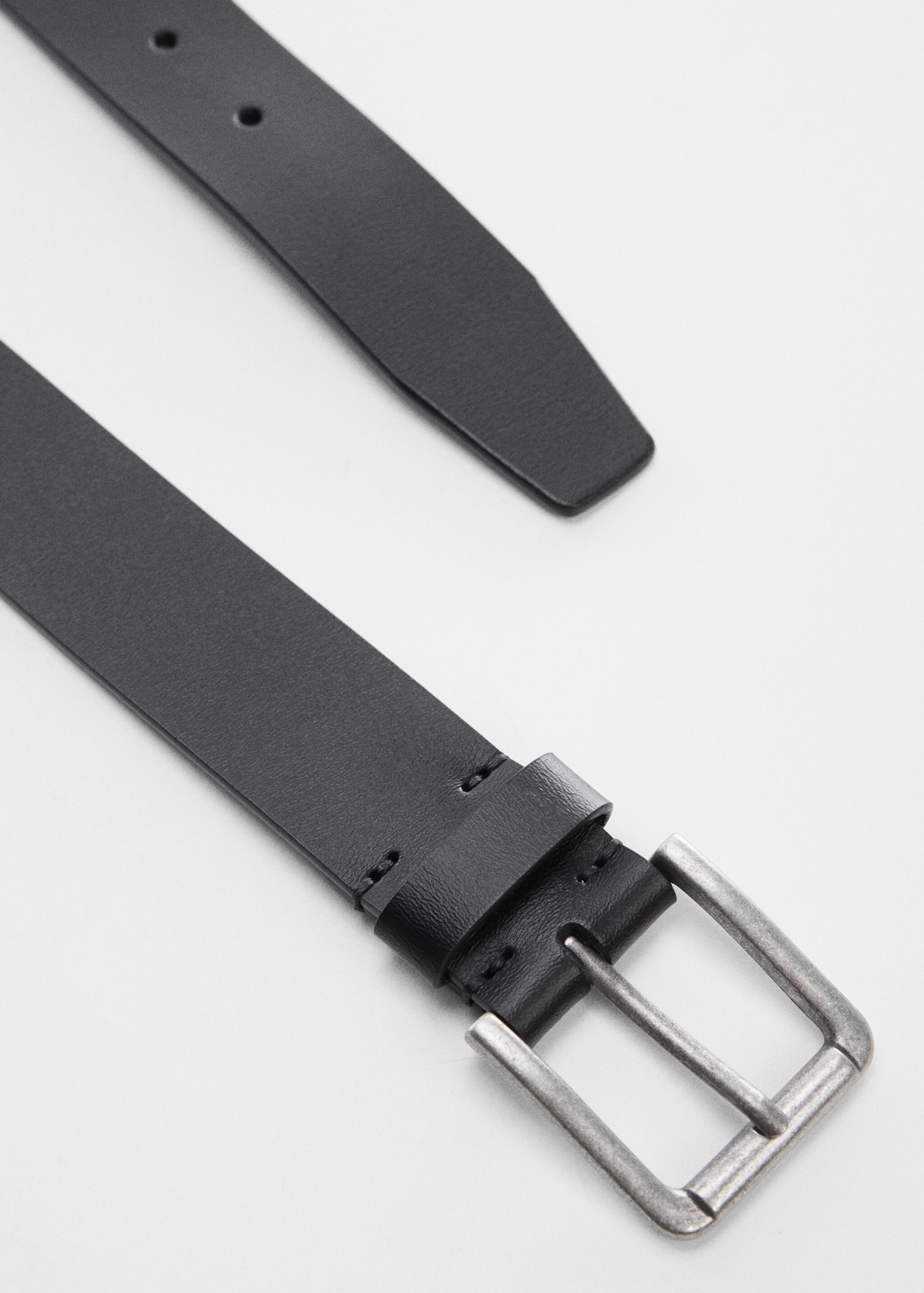 Ceinture cuir boucle carrée - Plan moyen