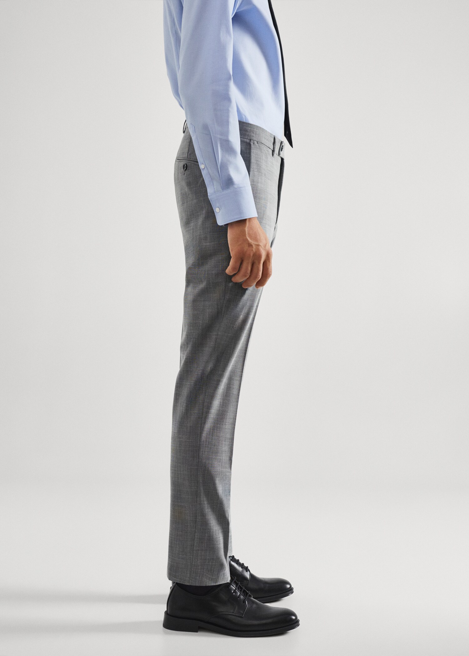 Stretch-fabric slim-fit printed suit pants - Details of the article 4