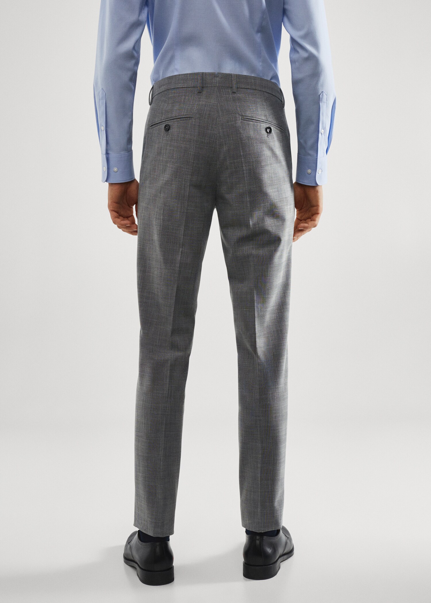 Stretch-fabric slim-fit printed suit pants - Reverse of the article