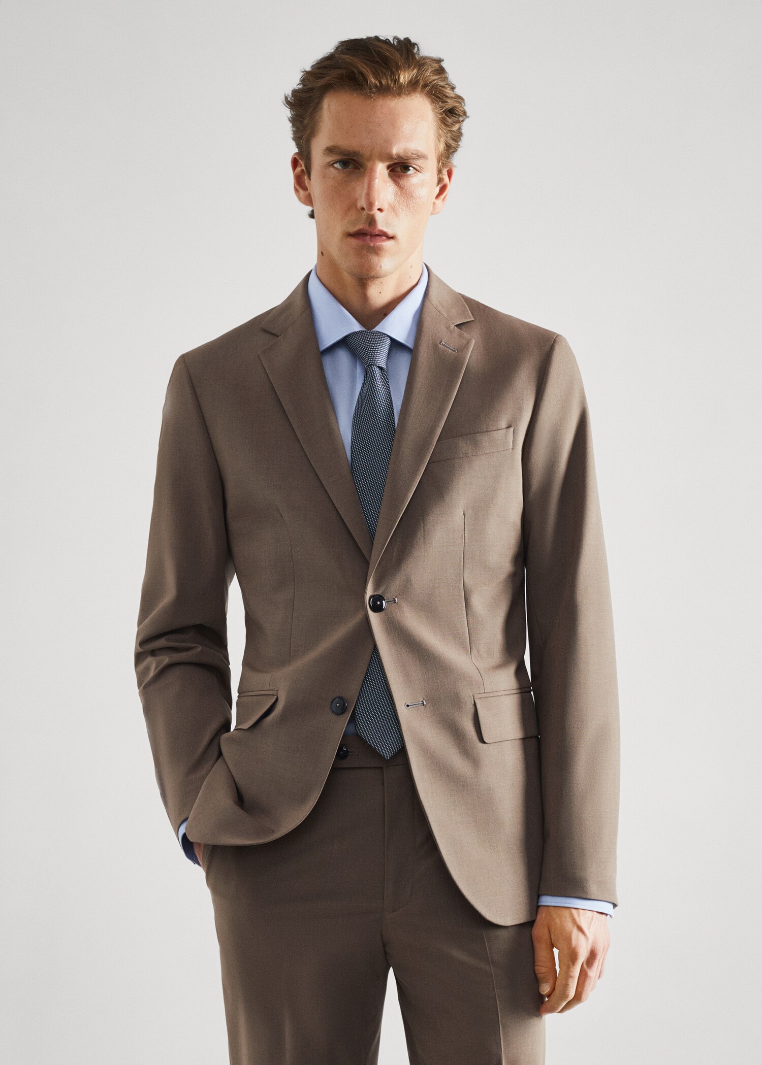 Americana traje slim fit tejido comfort stretch - Plano medio