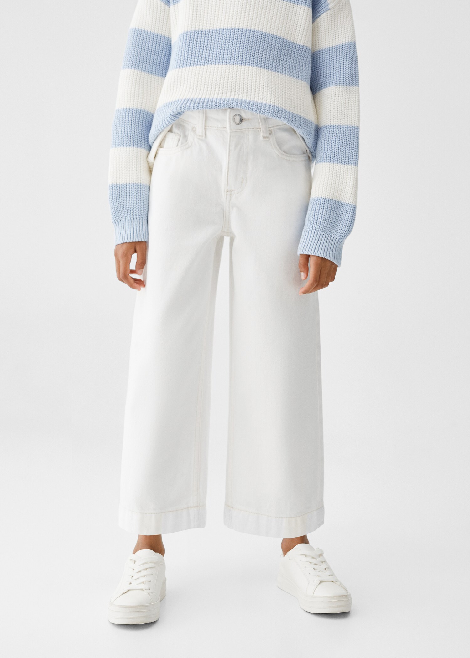 Jeans culotte mid-waist comfort - Medium plane
