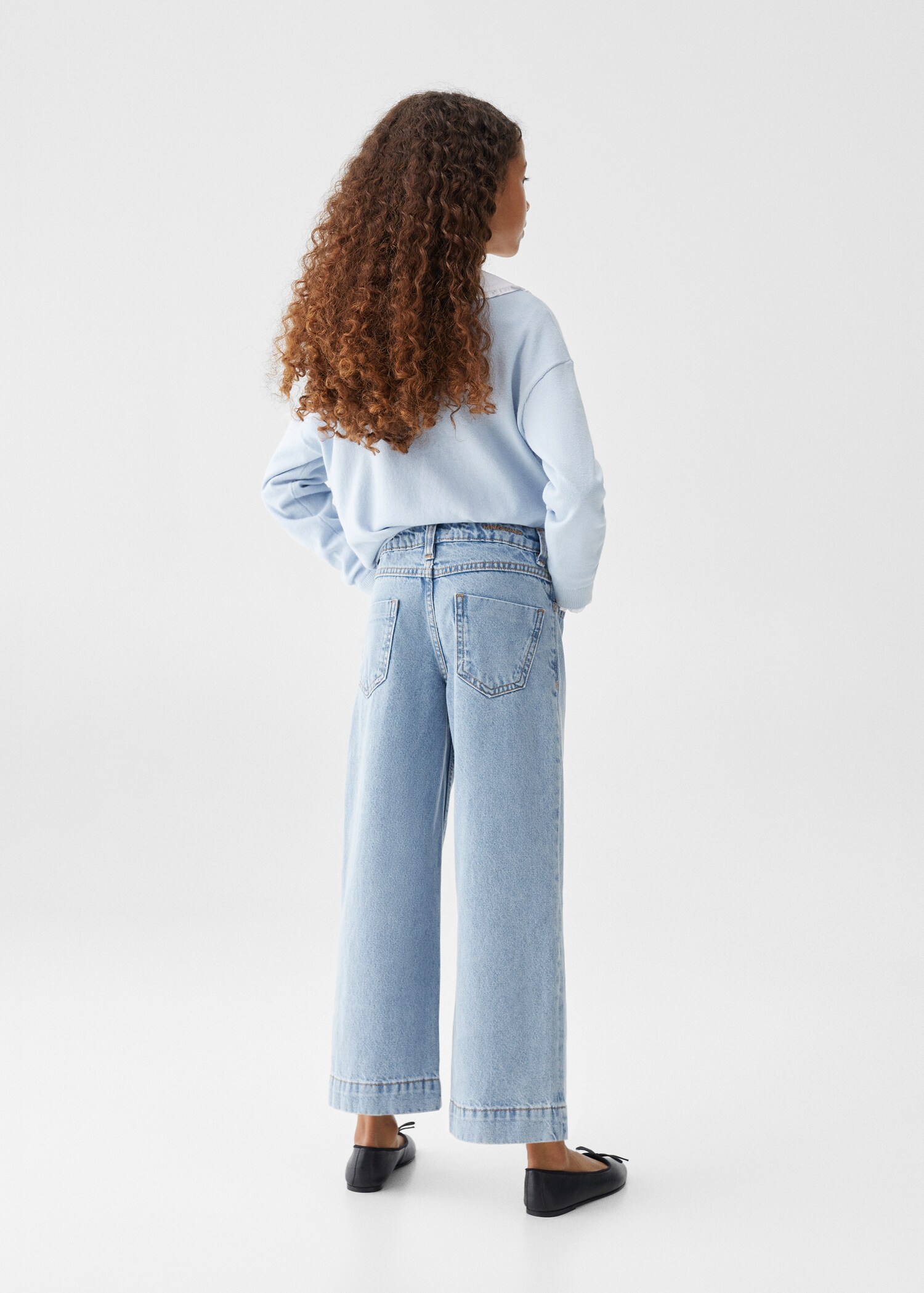 Jeans culotte mid-waist comfort - Reverse of the article