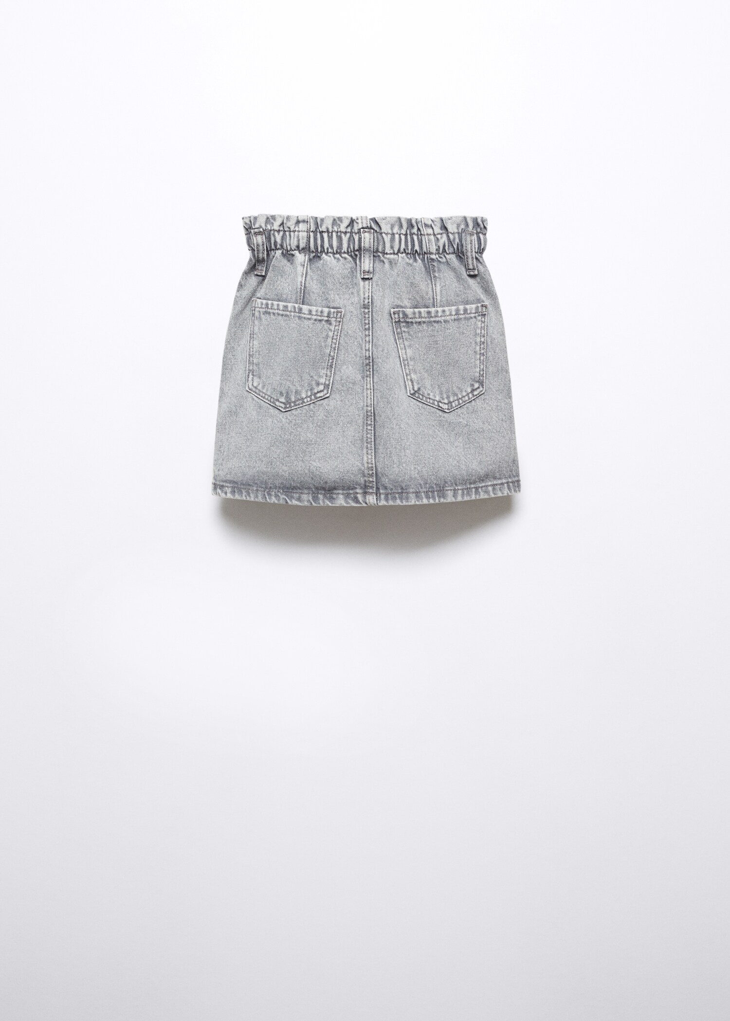 Paperbag denim skirt - Reverse of the article