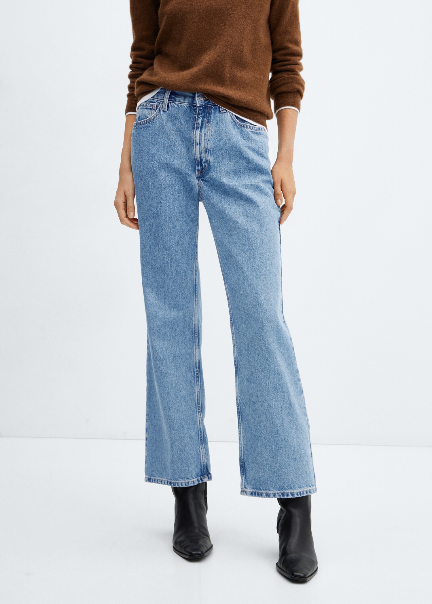 Mid-rise straight jeans - Medium plane