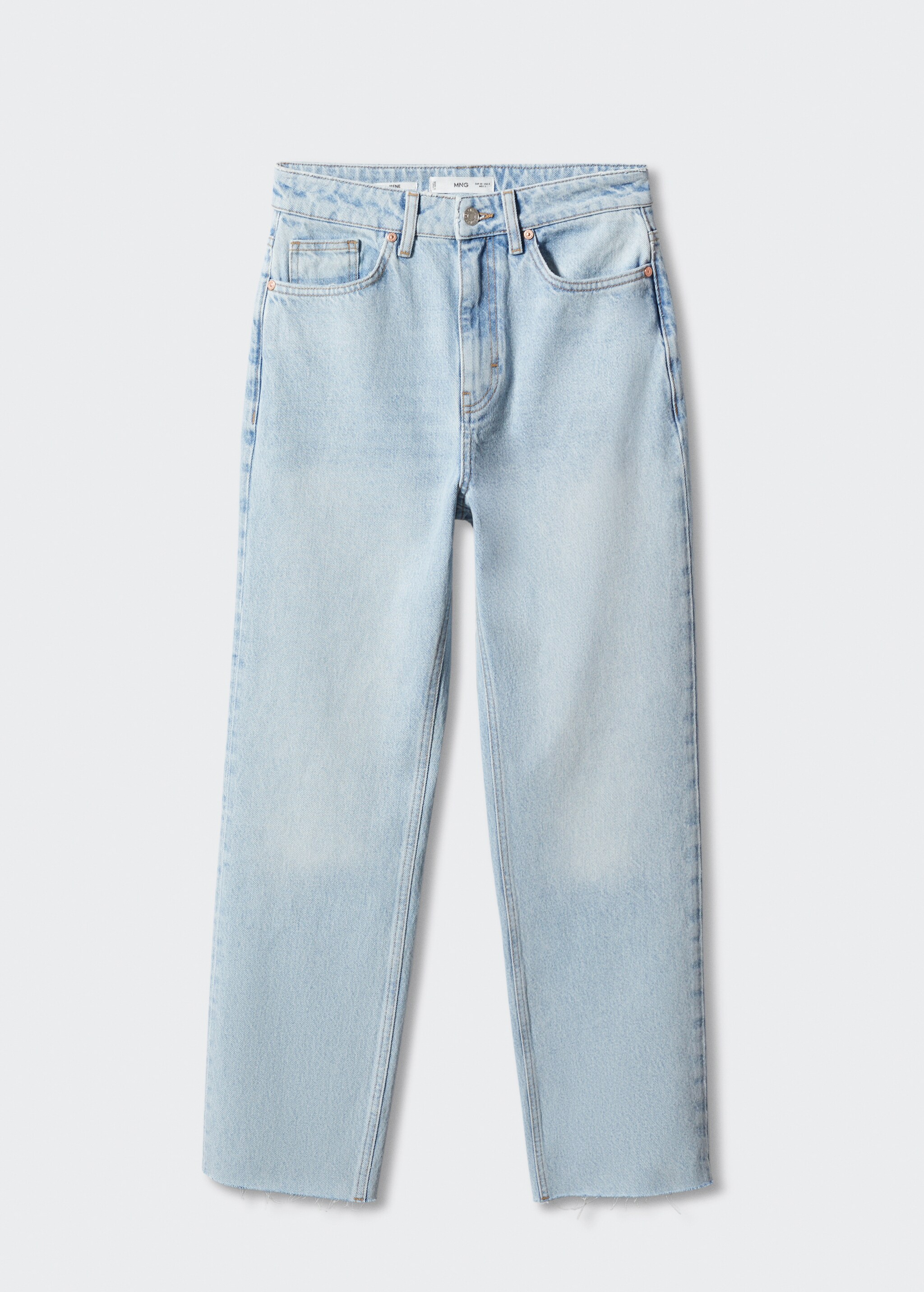 Rovné džíny s vysokým pasem - Zboží bez modelu