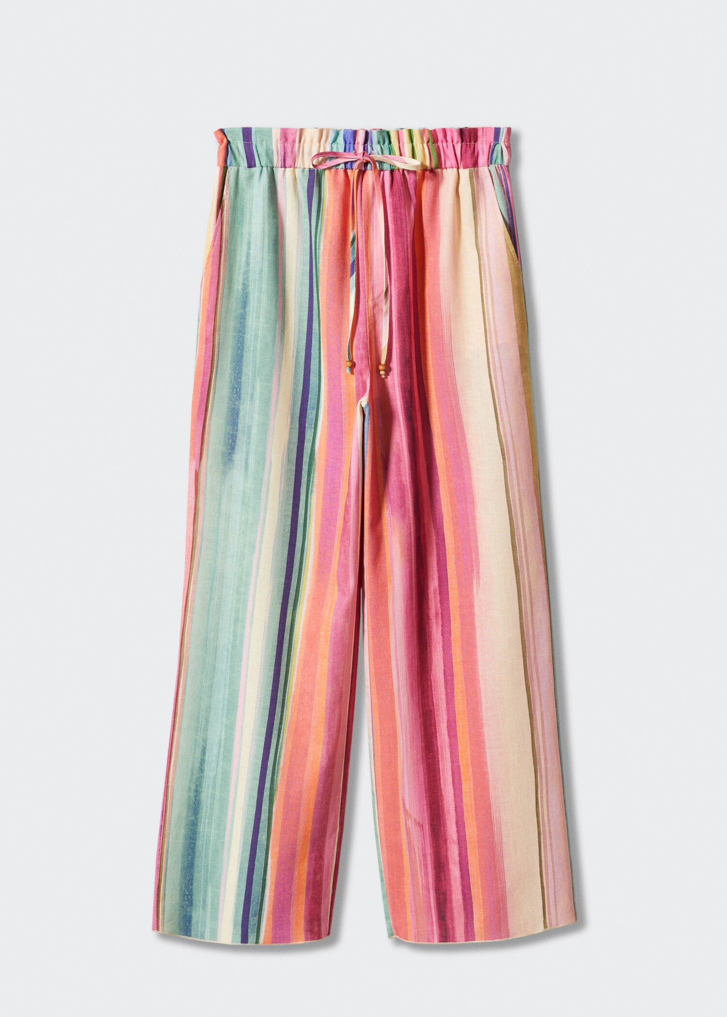 Pantalón lino rayas multicolor - Artículo sin modelo