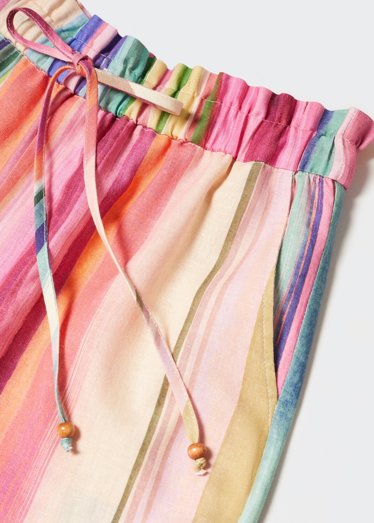 Pantalón lino rayas multicolor - Detalle del artículo 8