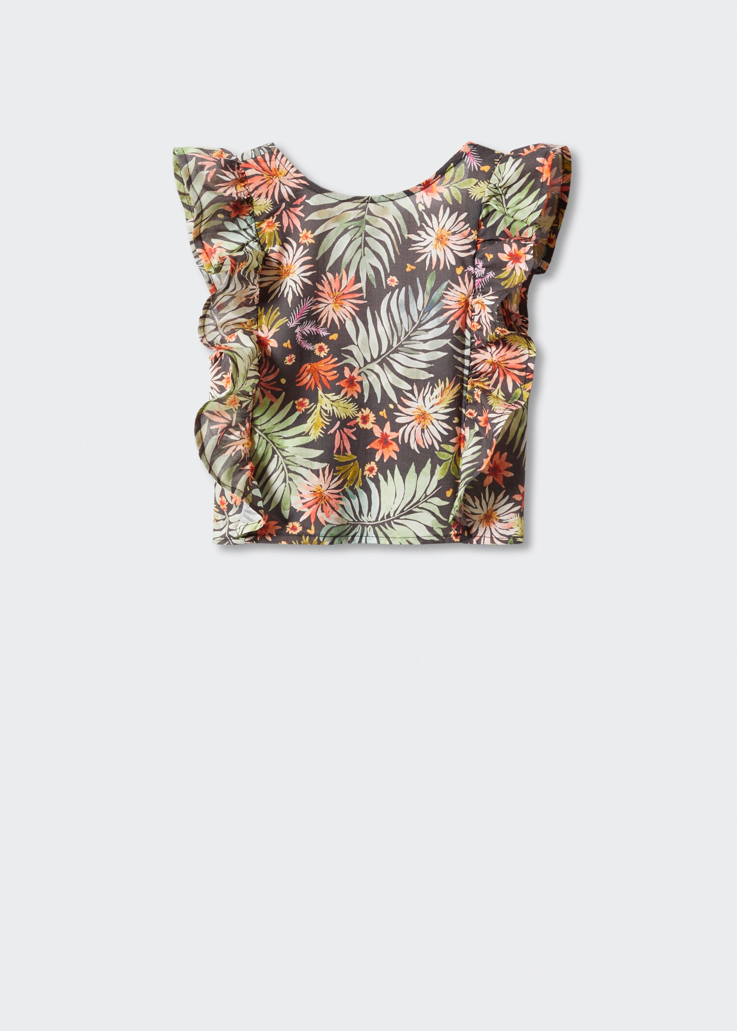 Blusa estampada com folhos - Artigo sem modelo