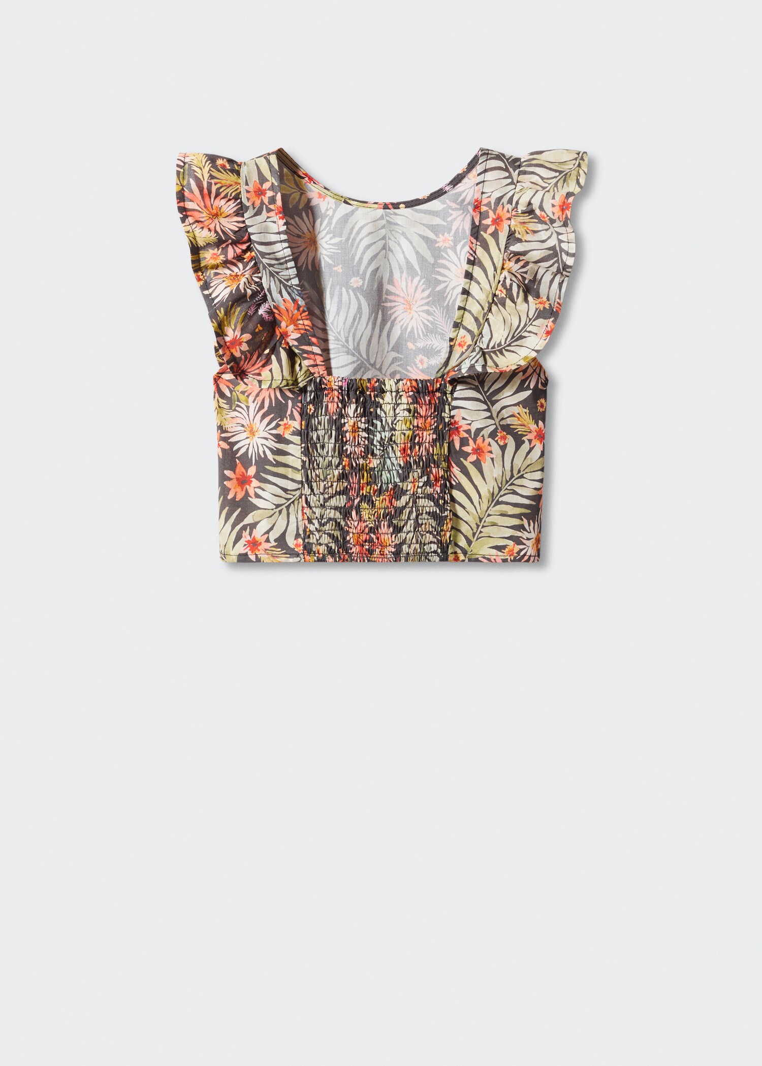 Blusa estampada com folhos - Verso do artigo