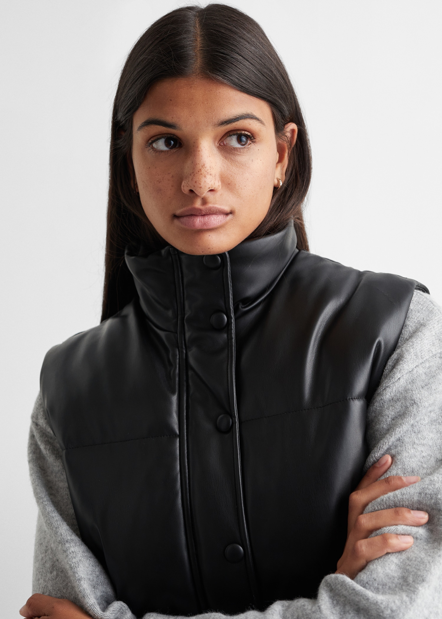 Chaleco Acolchado Chalecos De Pelo Bershka Chaqueta Chaleco