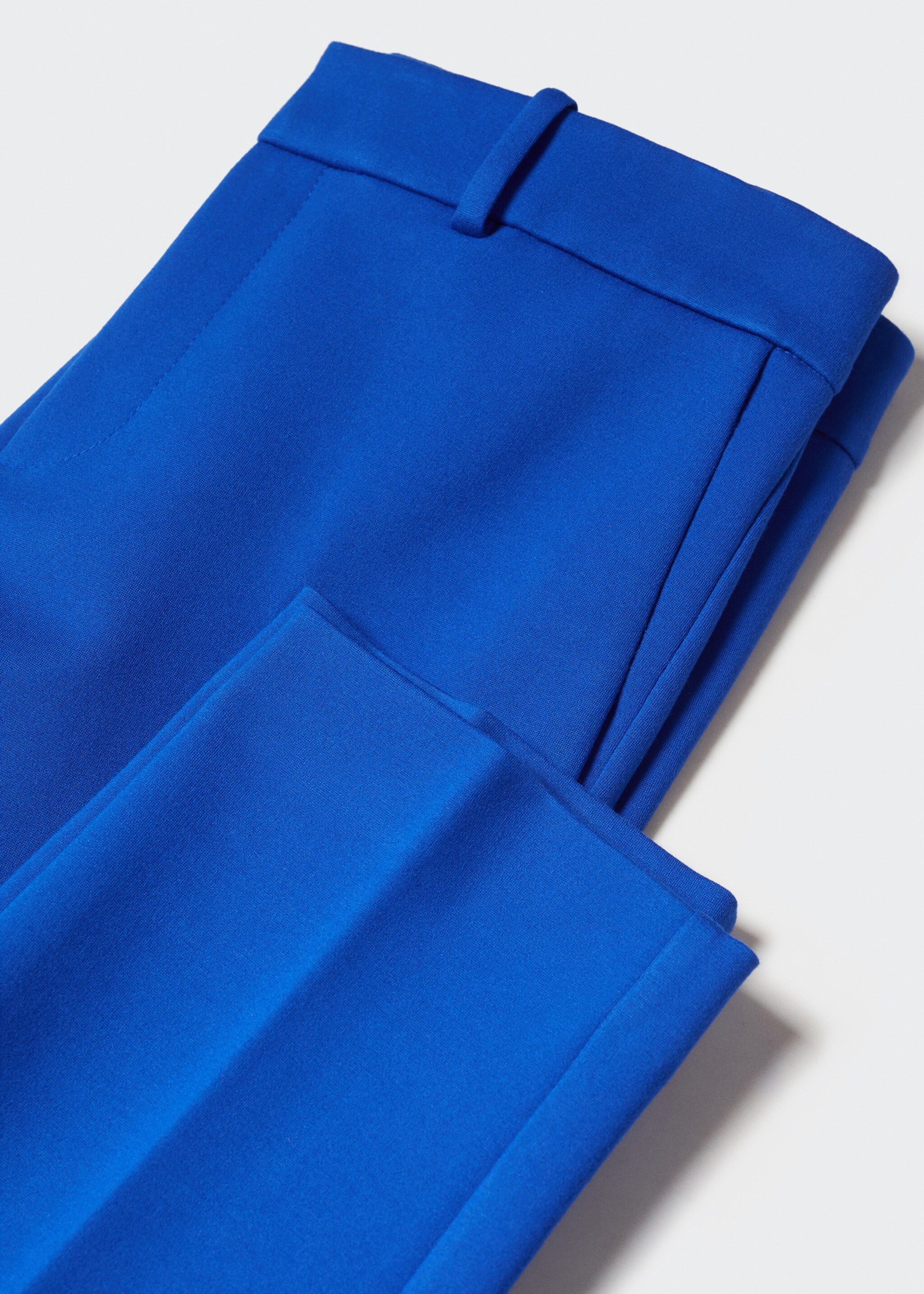 Rome-knit straight trousers - Details of the article 8, Blue. Ref: 57052883-00.