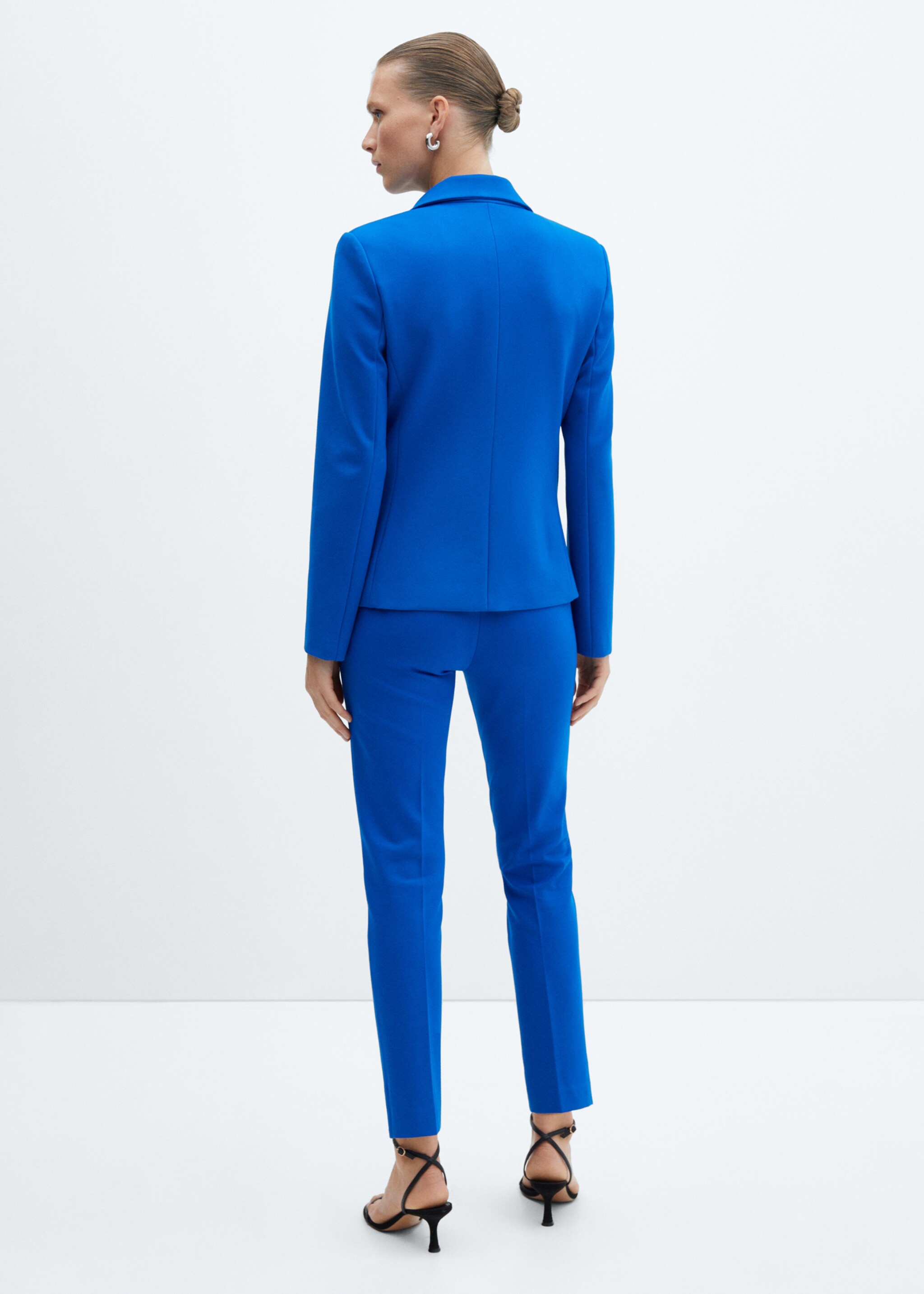 Rome-knit straight trousers - Reverse of the article, Blue. Ref: 57052883-00.