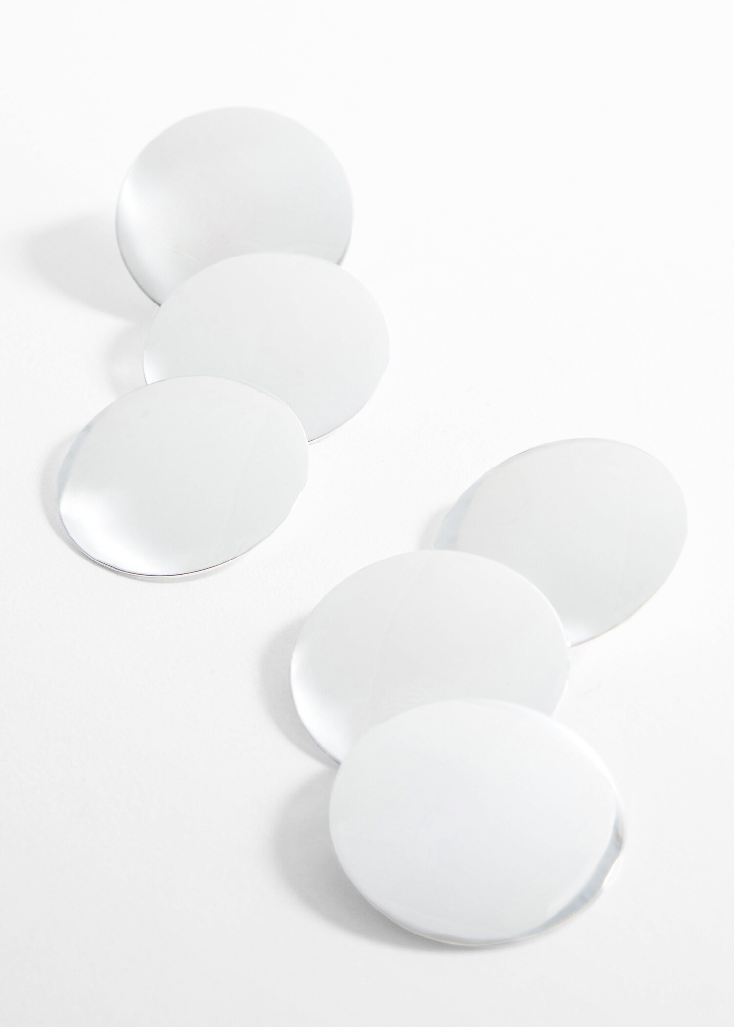 Long earrings with circular design - Medium plane