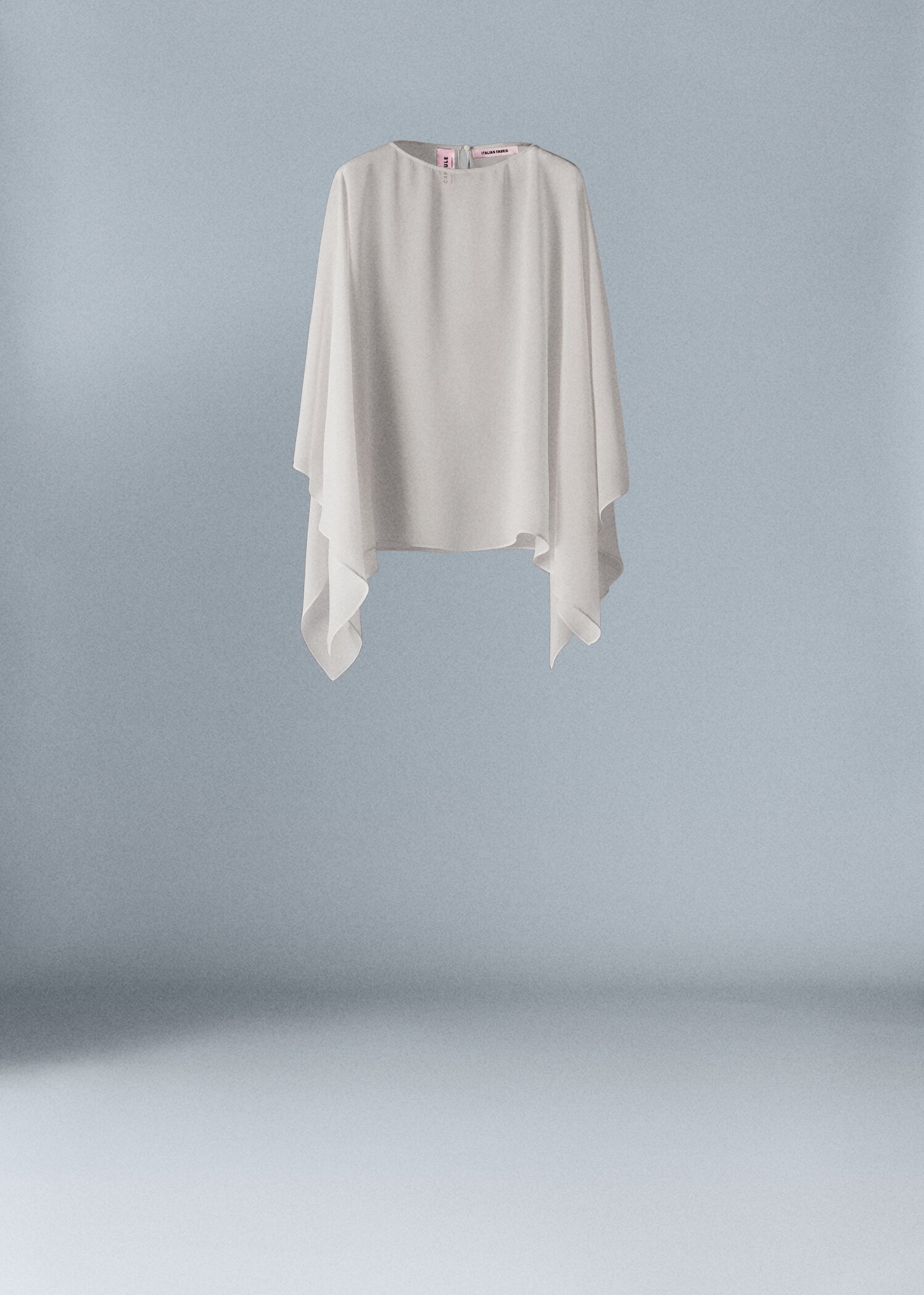 Asymmetric semi-transparent cape - Article without model