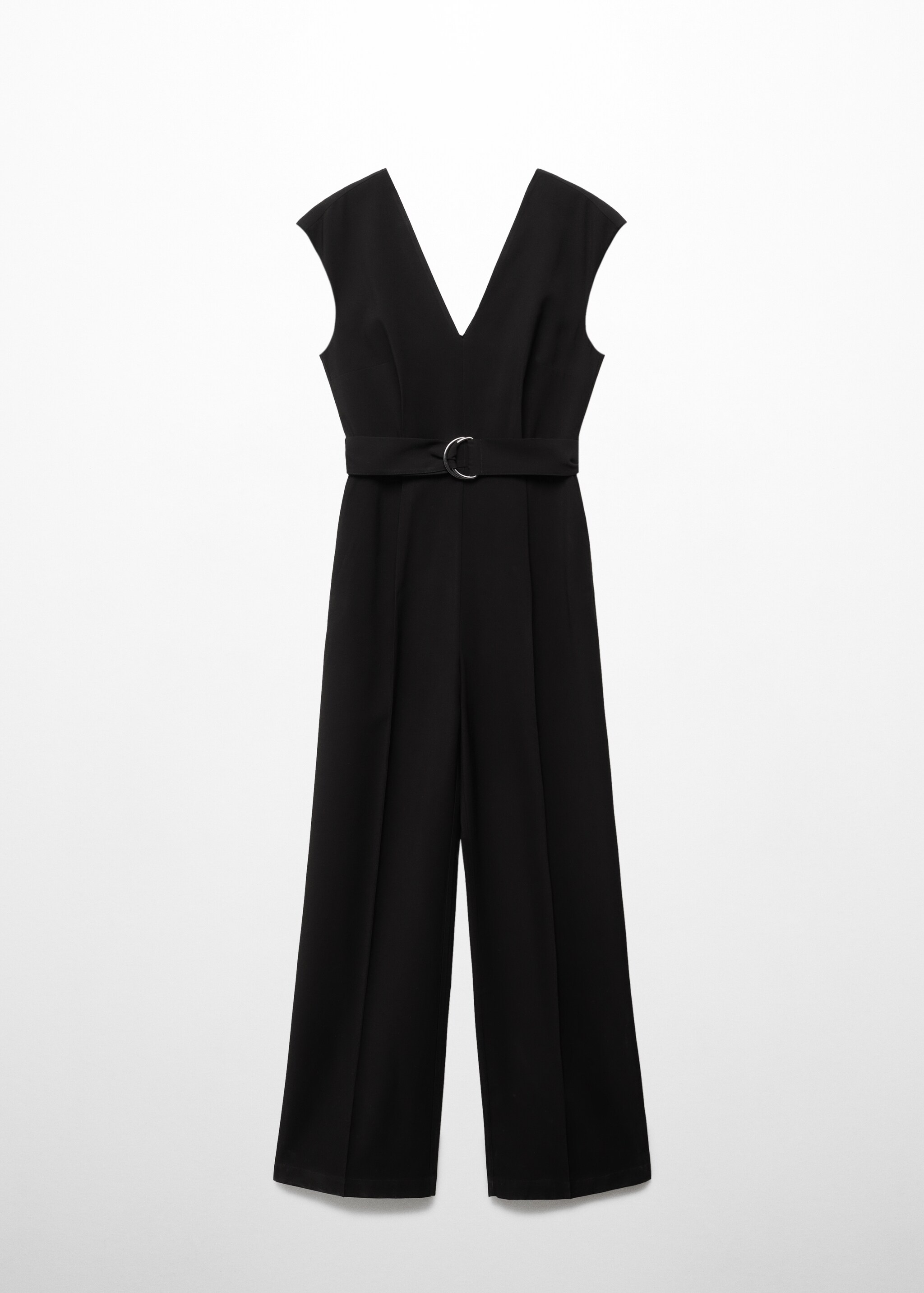 V-neck jumpsuit with belt - Article without model