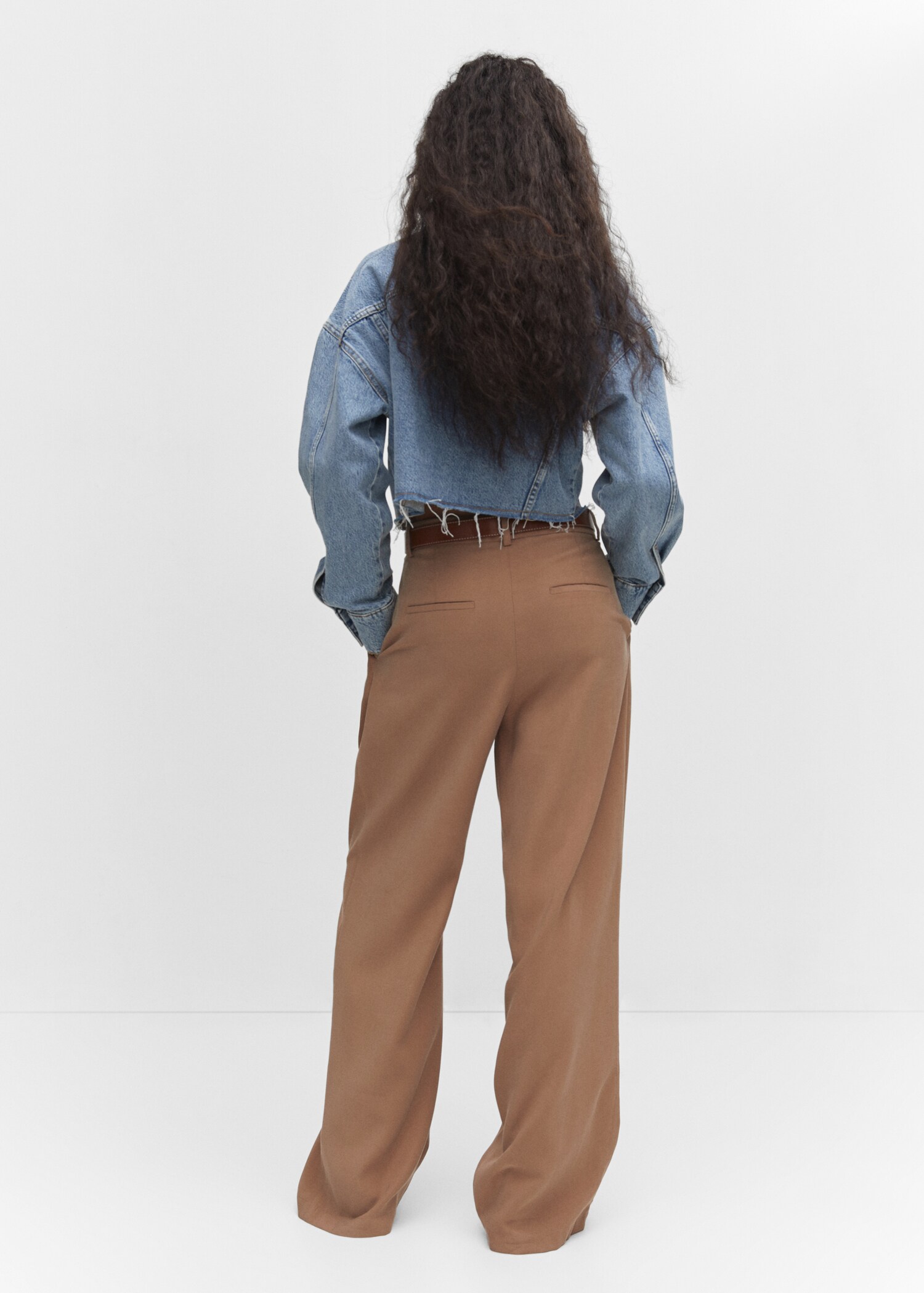 Cropped denim jacket - Reverse of the article
