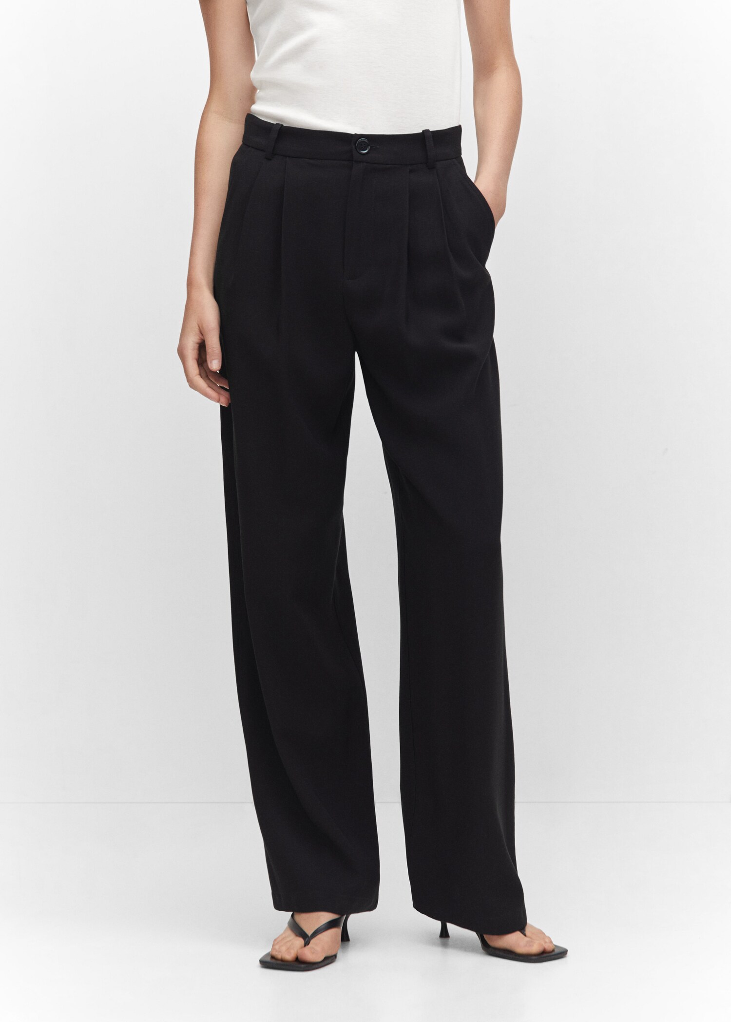 Pantalon pinces wideleg - Plan moyen
