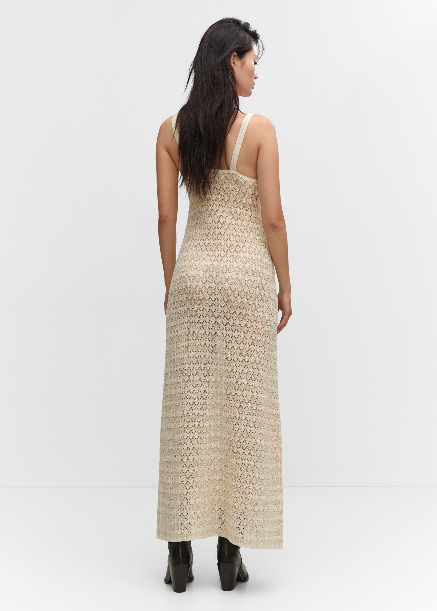 Langes Häkelkleid - Rückseite des Artikels