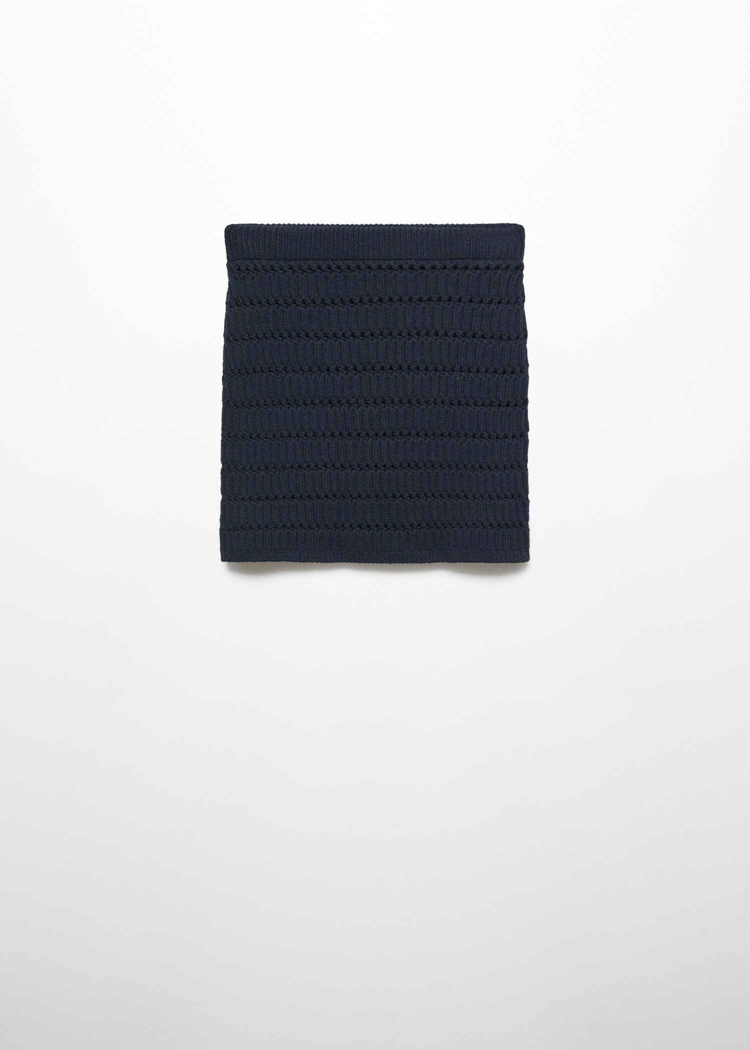 Openwork knitted mini-skirt - Article without model