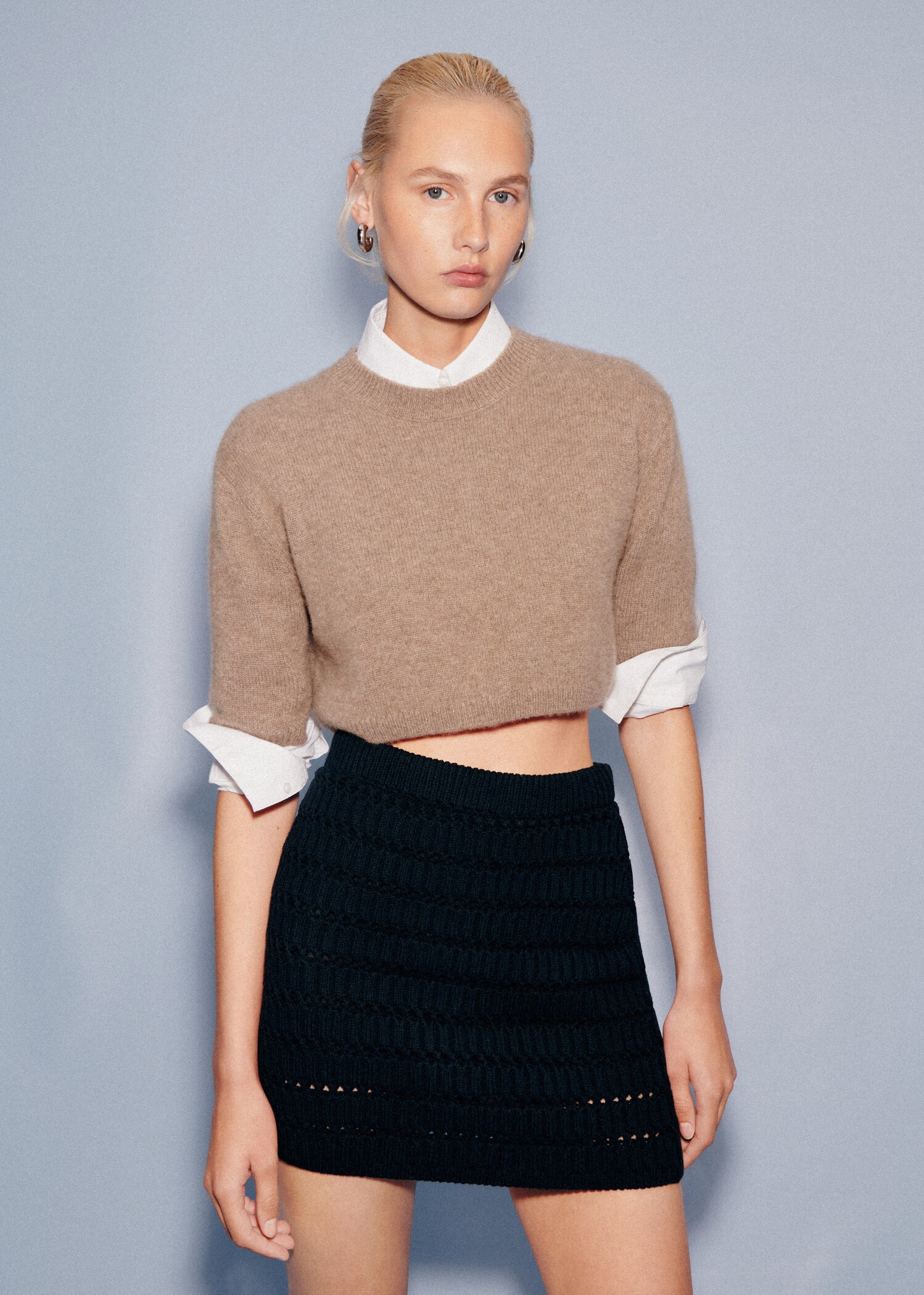 Openwork knitted mini-skirt - Details of the article 6