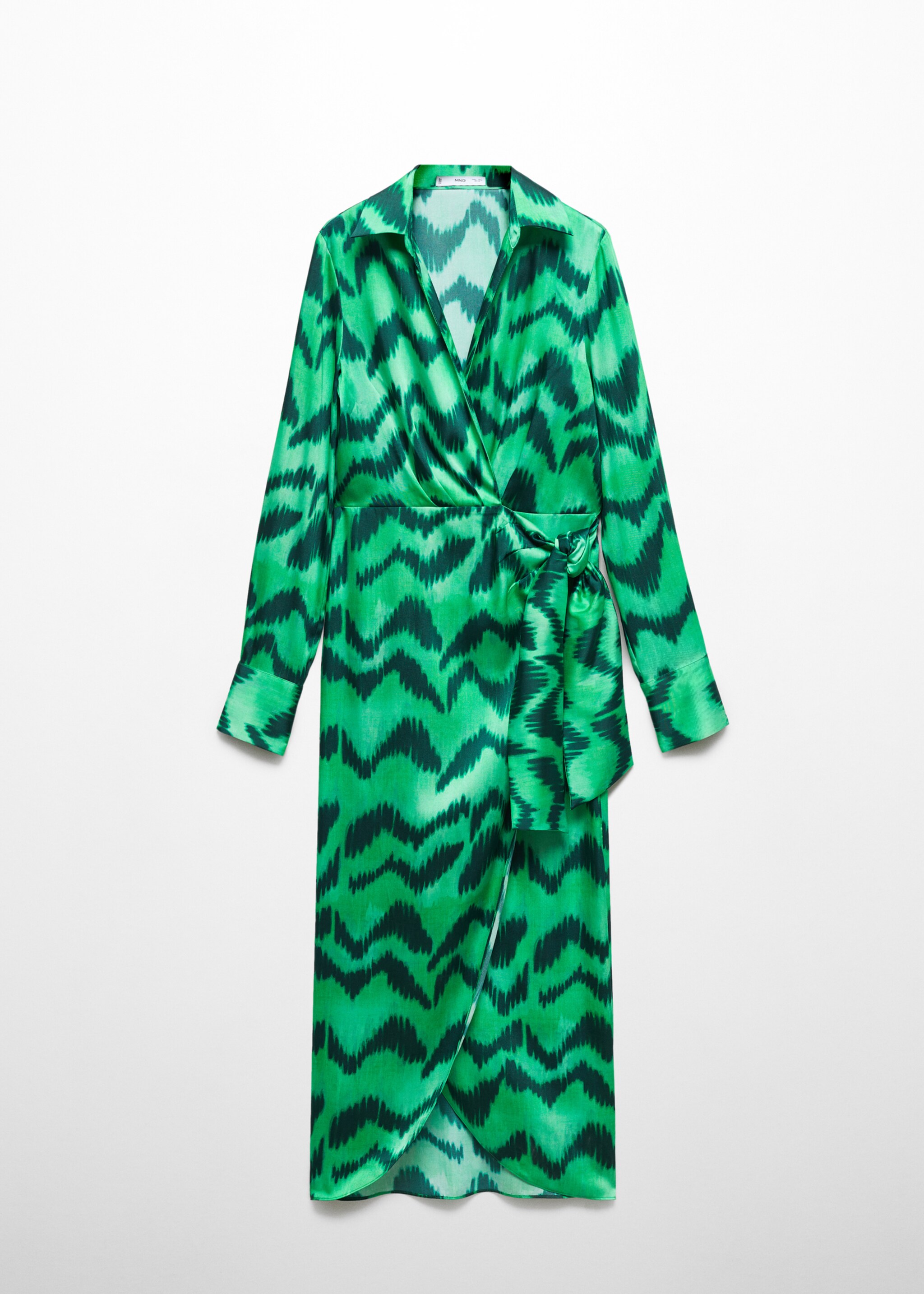 Hemdblusenkleid mit satiniertem Muster - Artikel ohne Model