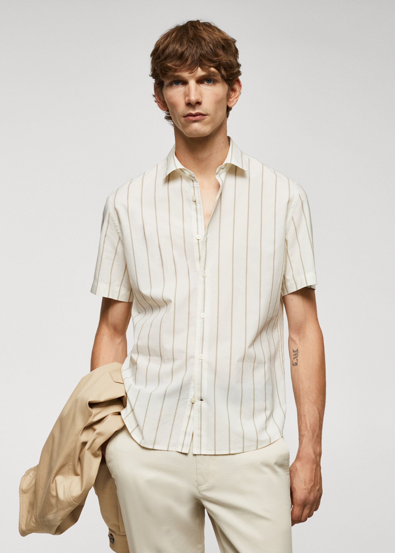Striped light cotton shirt - Medium plane