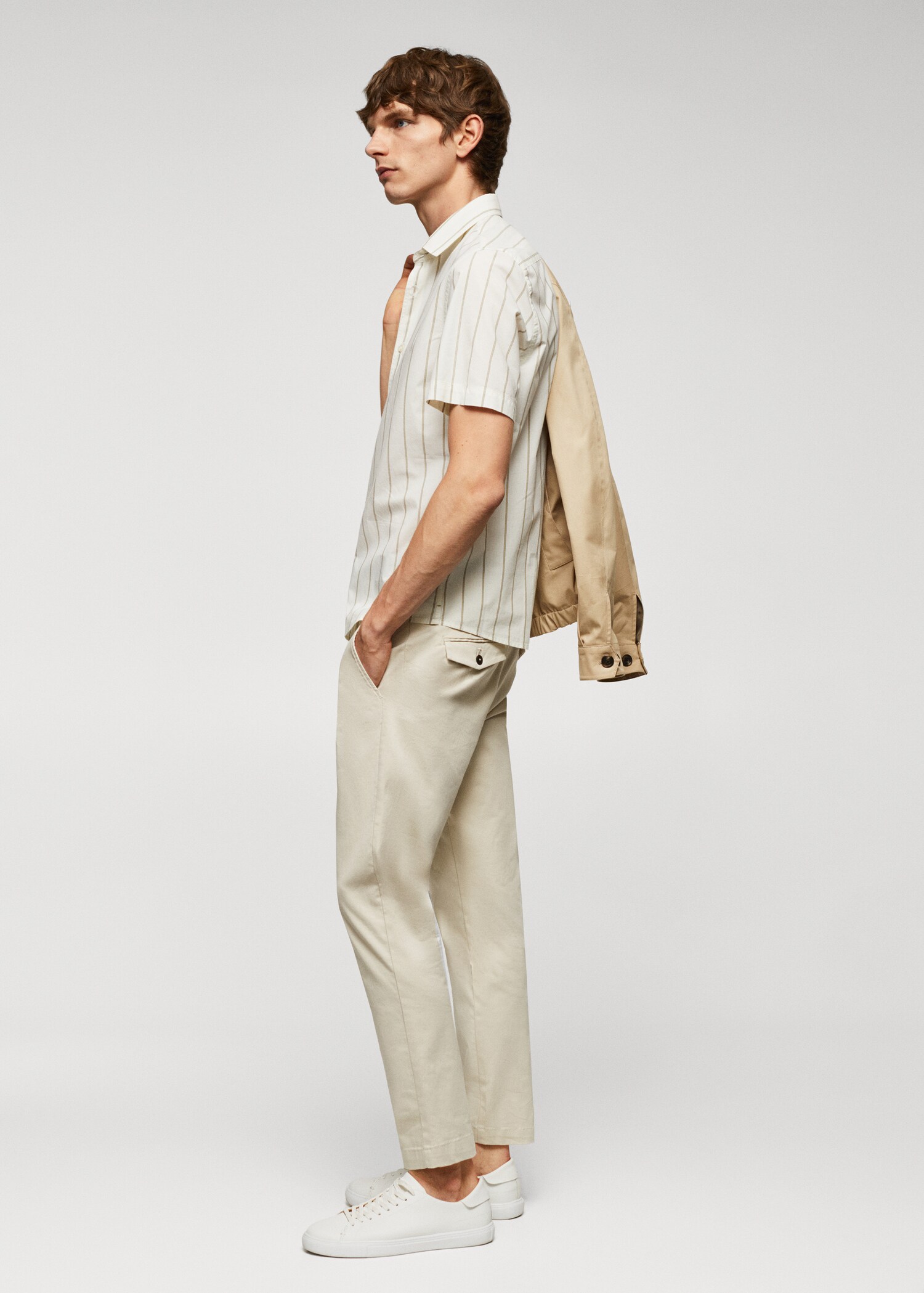 Striped light cotton shirt - Details of the article 2