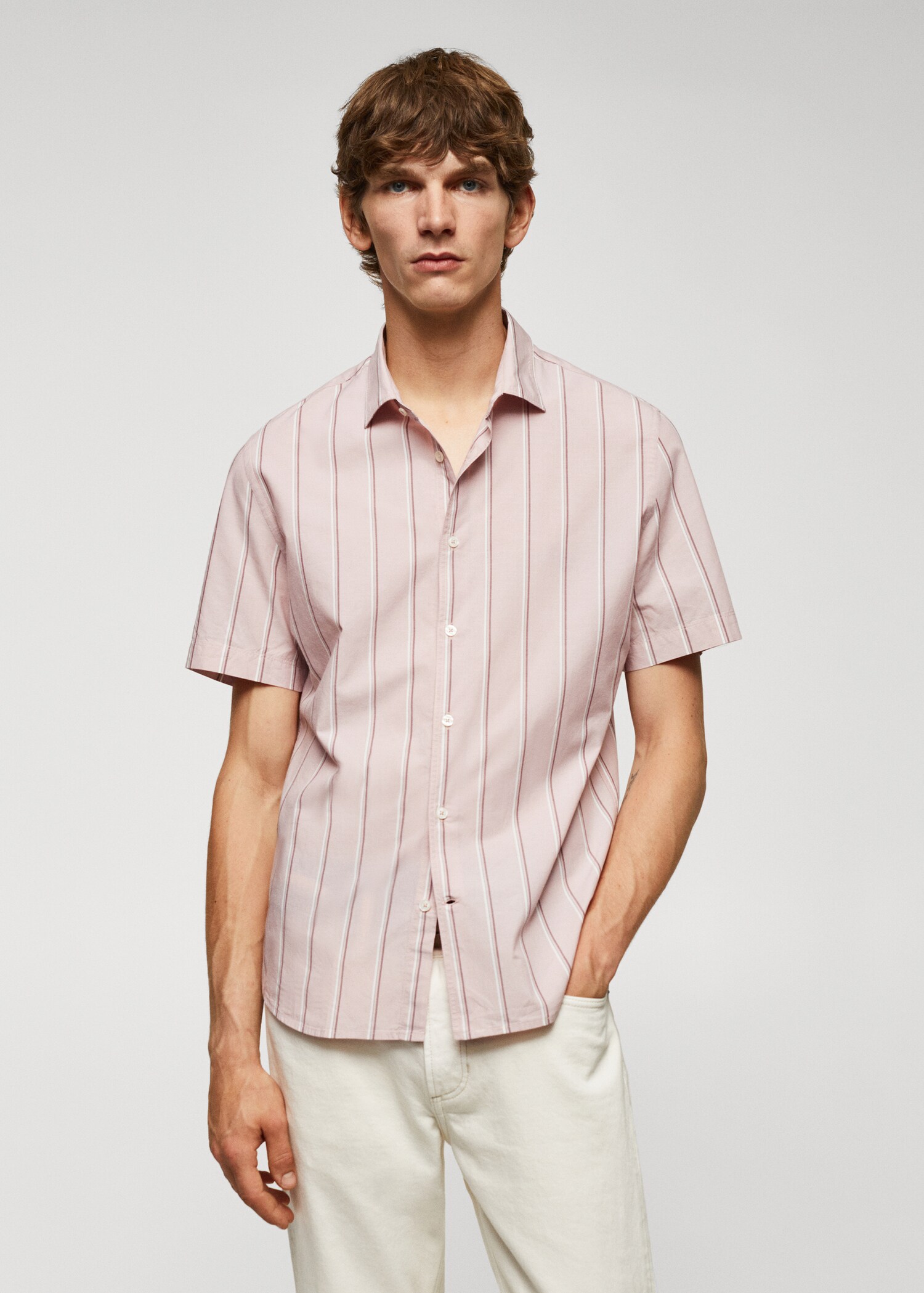 Striped light cotton shirt - Medium plane
