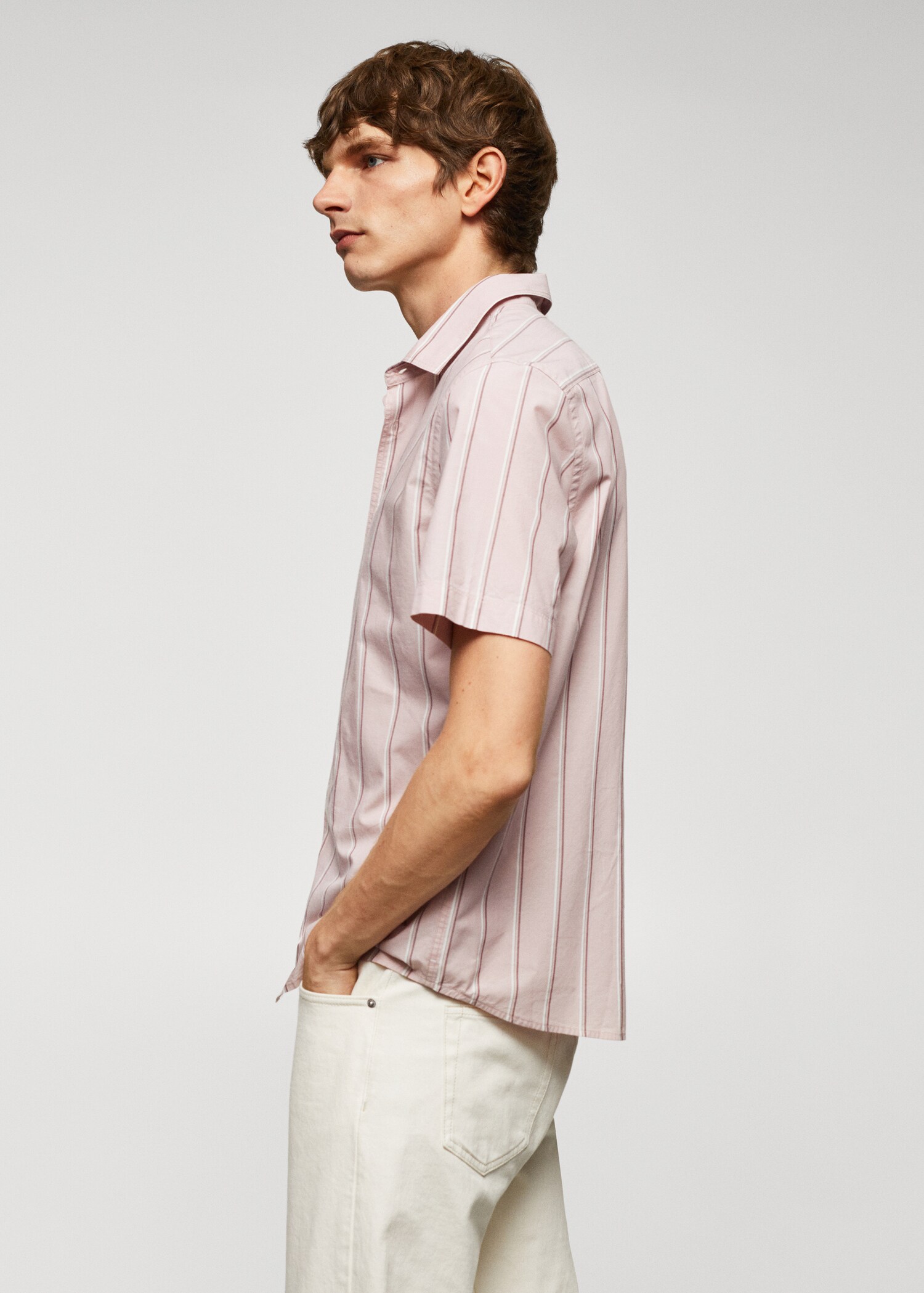 Striped light cotton shirt - Details of the article 2