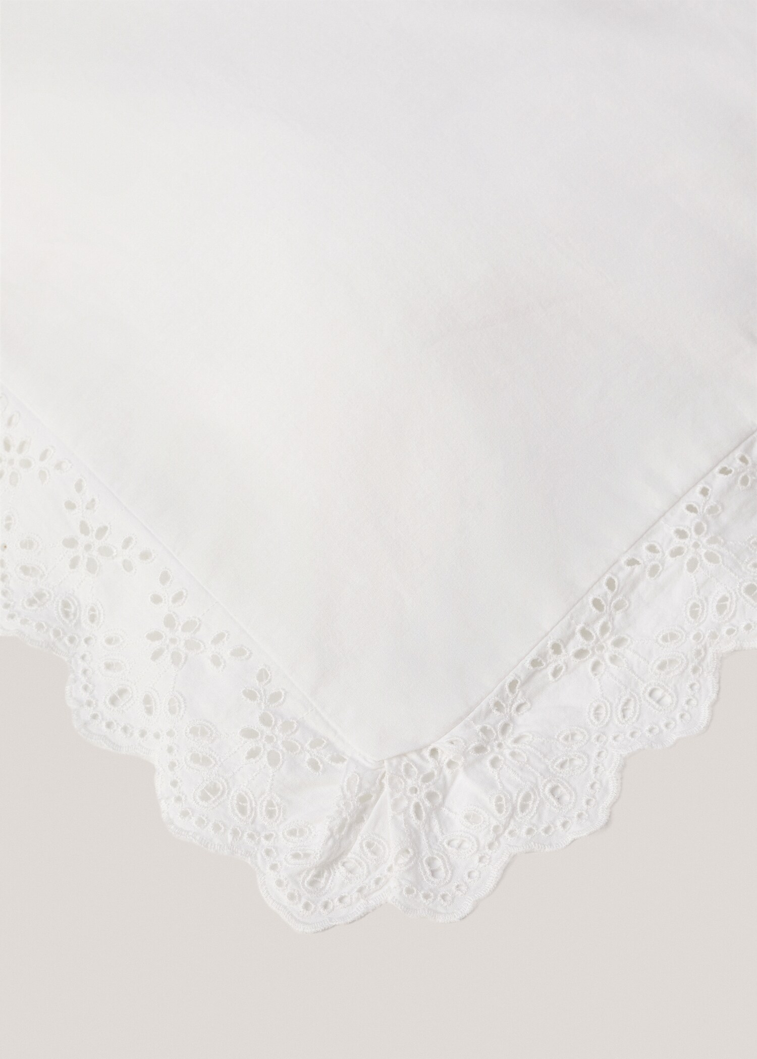 Embroidered flounce duvet cover Single bed - Details of the article 1