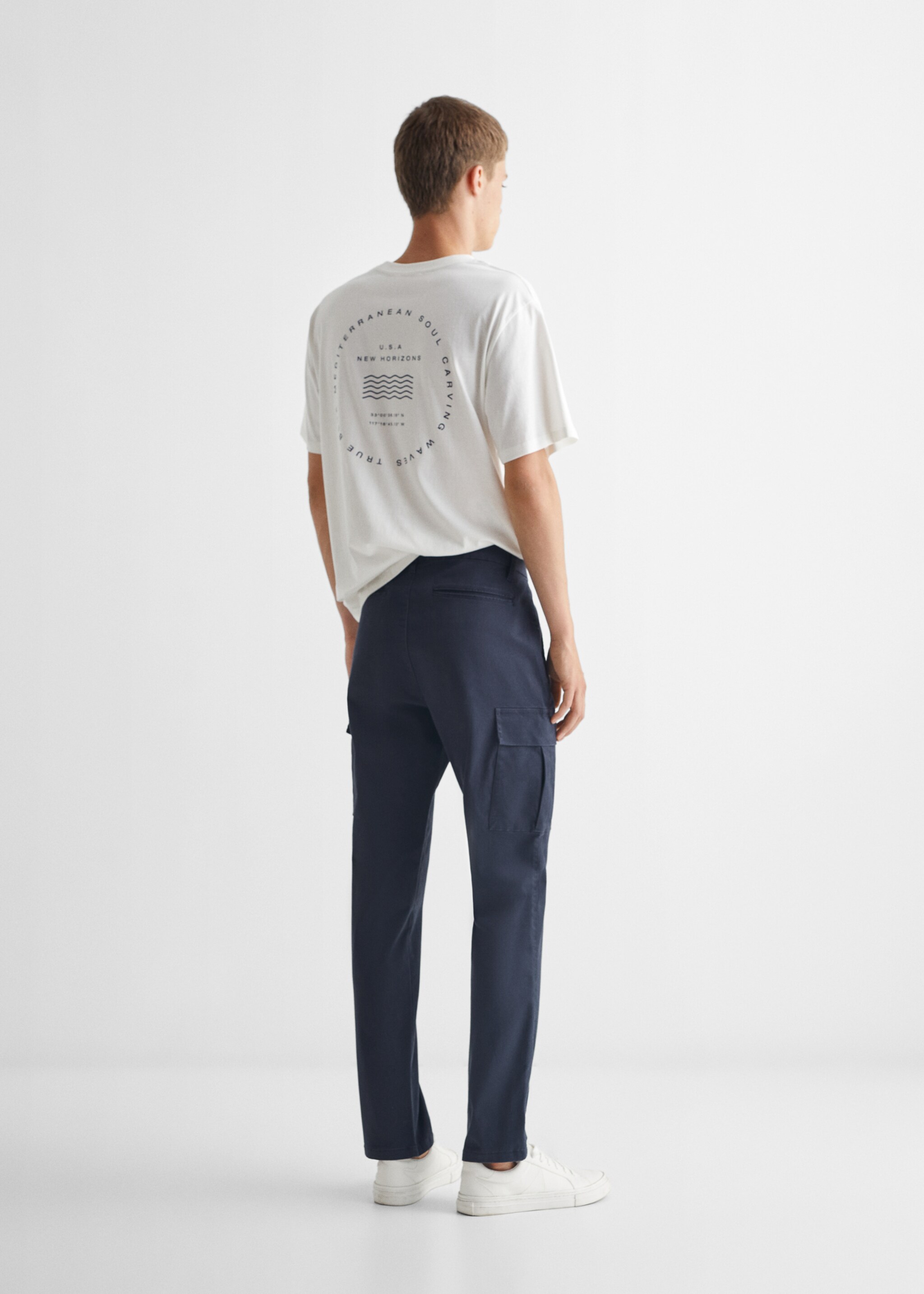 Cotton cargo trousers - Reverse of the article