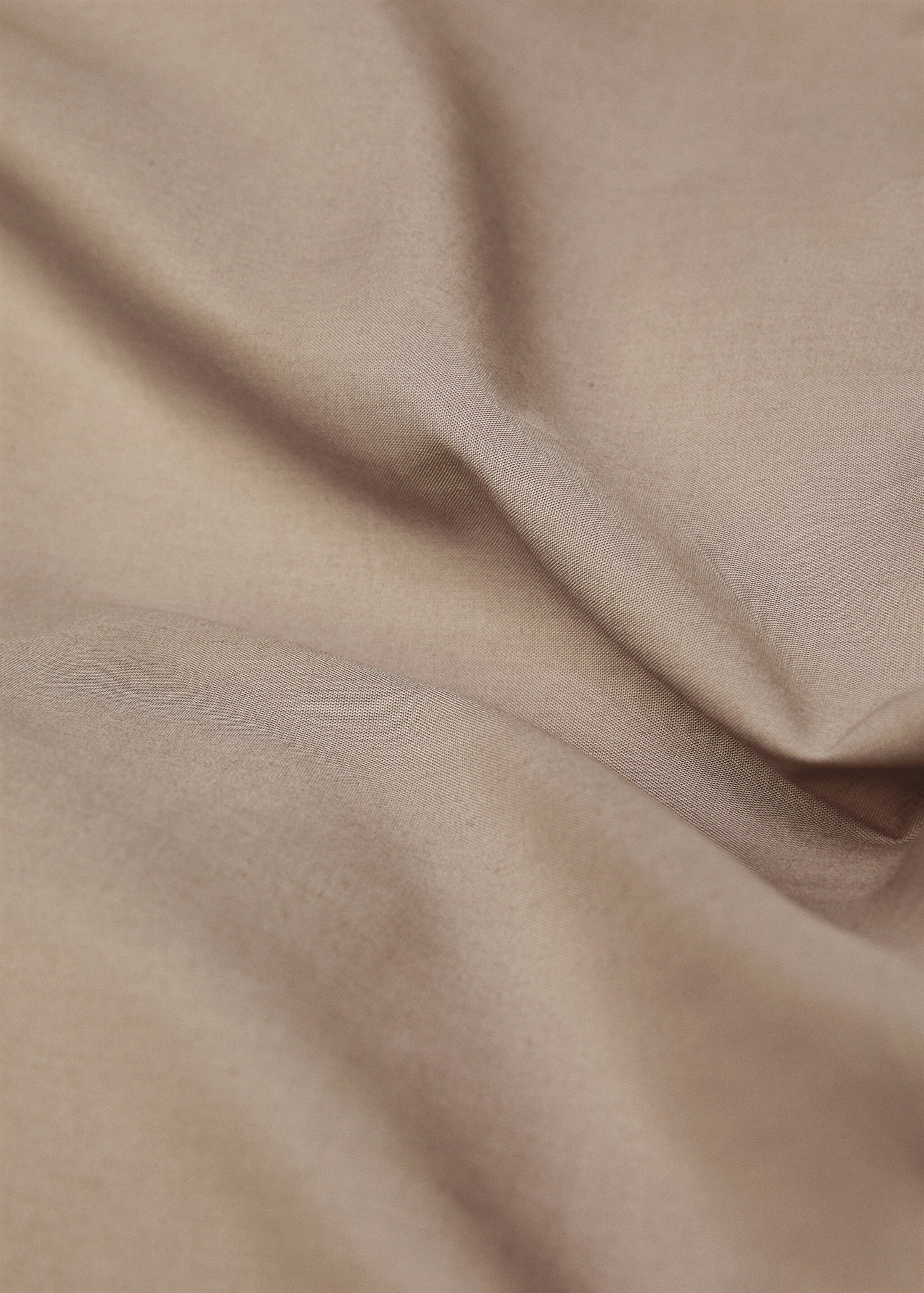 Cotton fitted sheet (180 threads) 90x200x30cm - Details of the article 1, Medium Brown. Ref: 57054046-00.