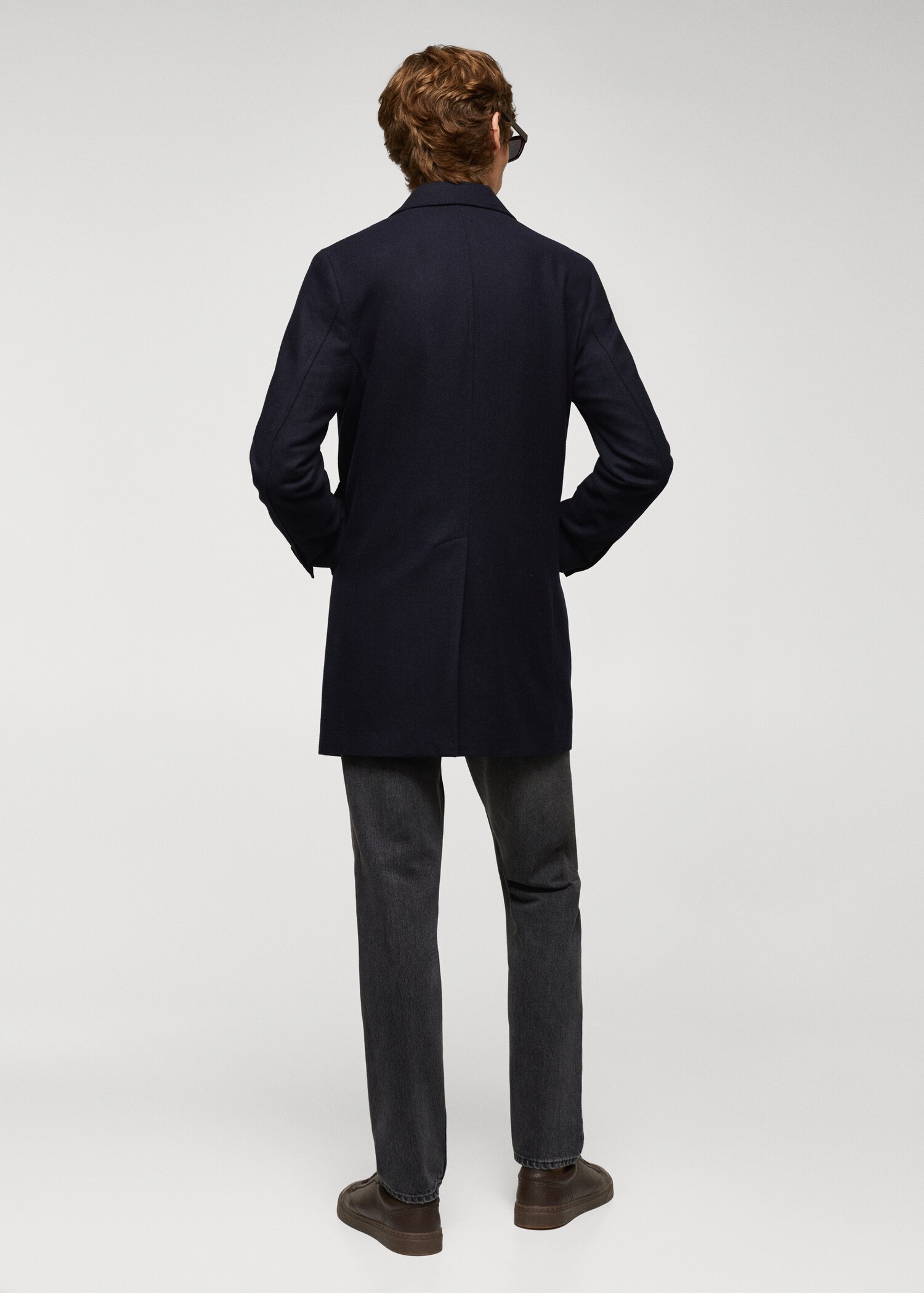 Lightweight recycled wool coat - Reverse of the article