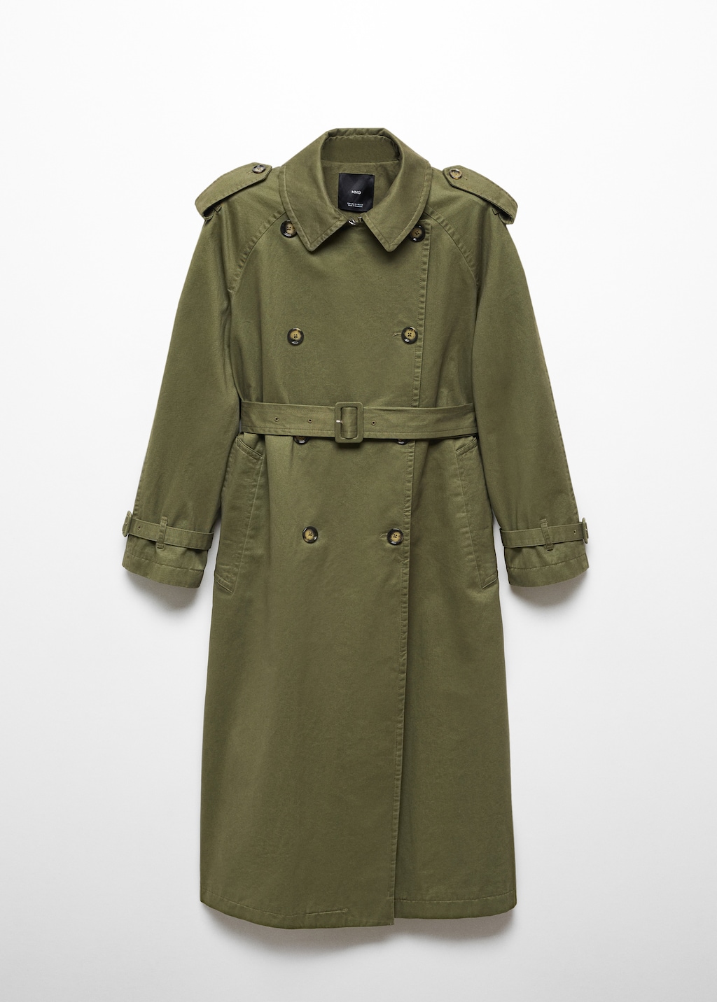 Cotton lapel trench