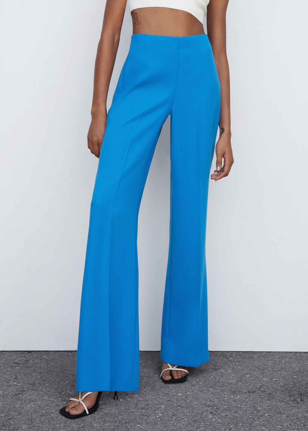 Wideleg suit trousers - Women | MANGO OUTLET USA