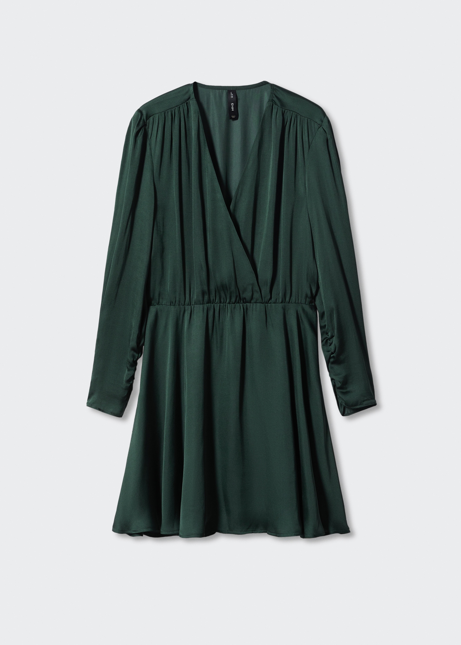 Vestido satinado cruzado