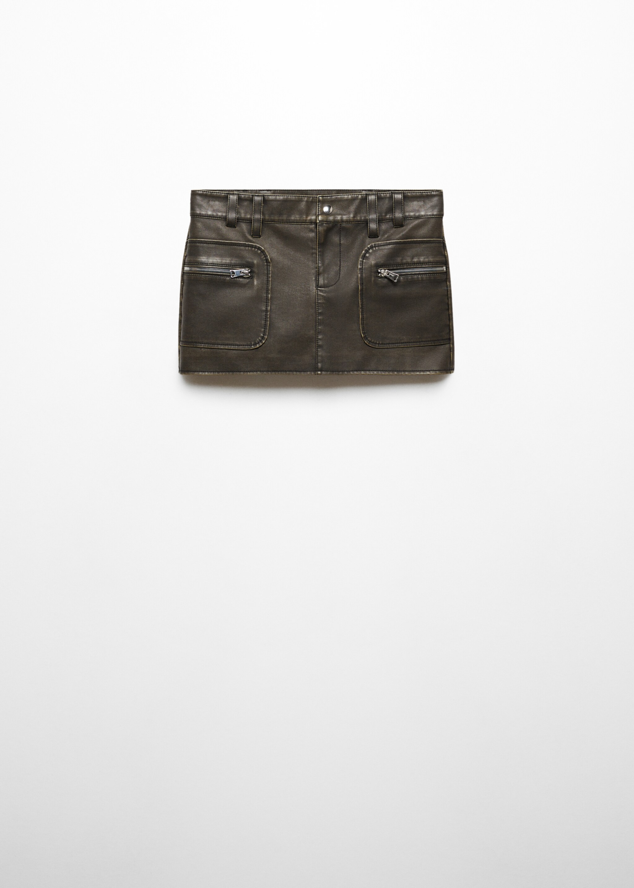 Rok met versleten leerlook - Artikel zonder model
