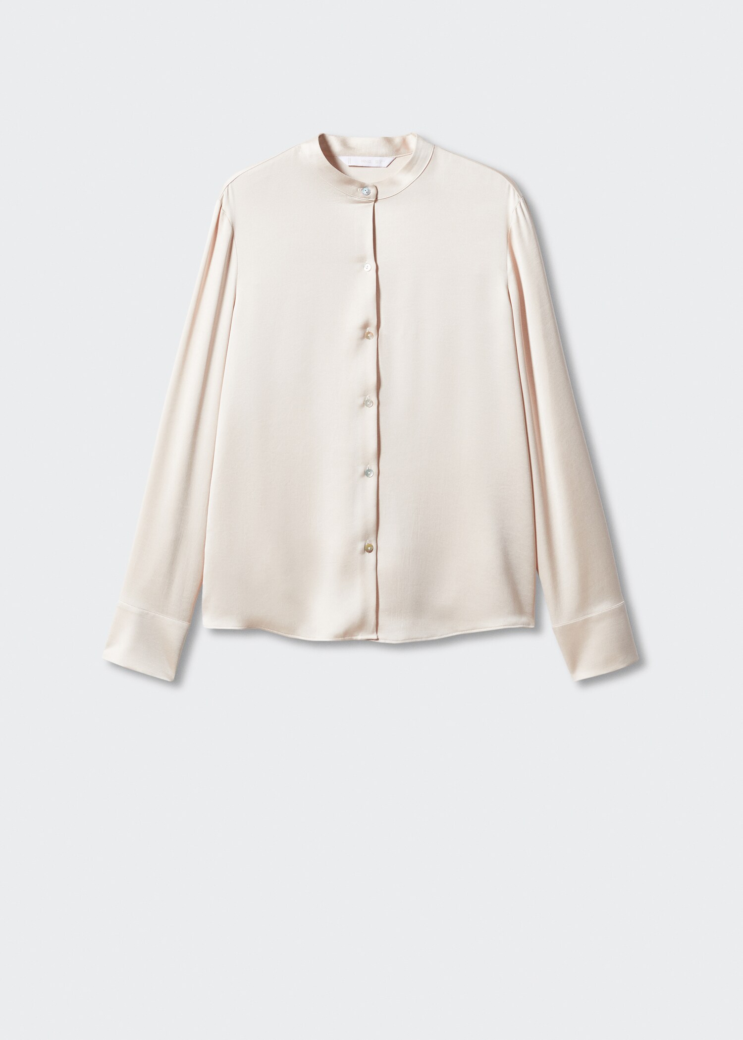 Camisa satinada cuello redondo - Artículo sin modelo