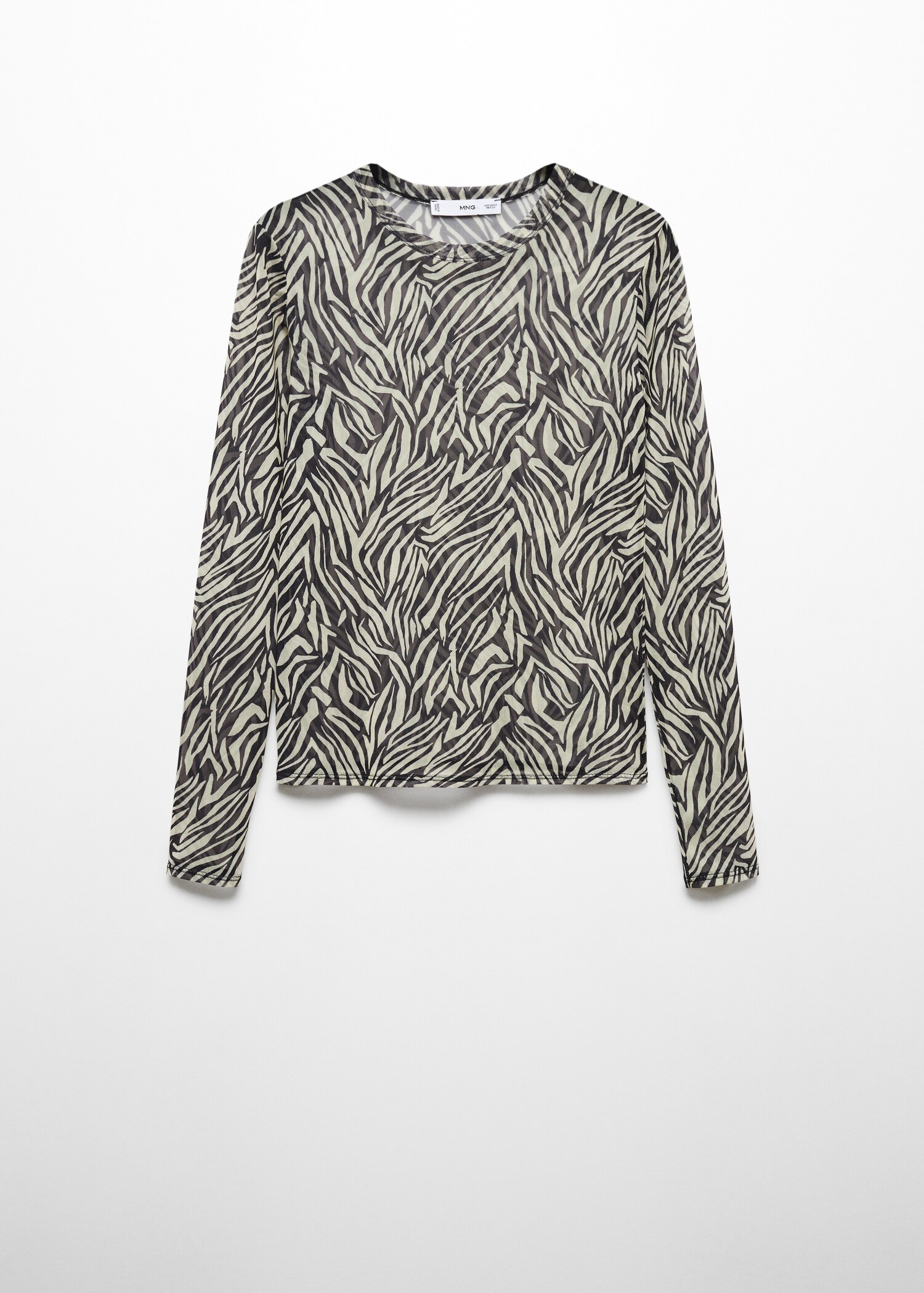 Semi-transparent animal-print t-shirt - Article without model