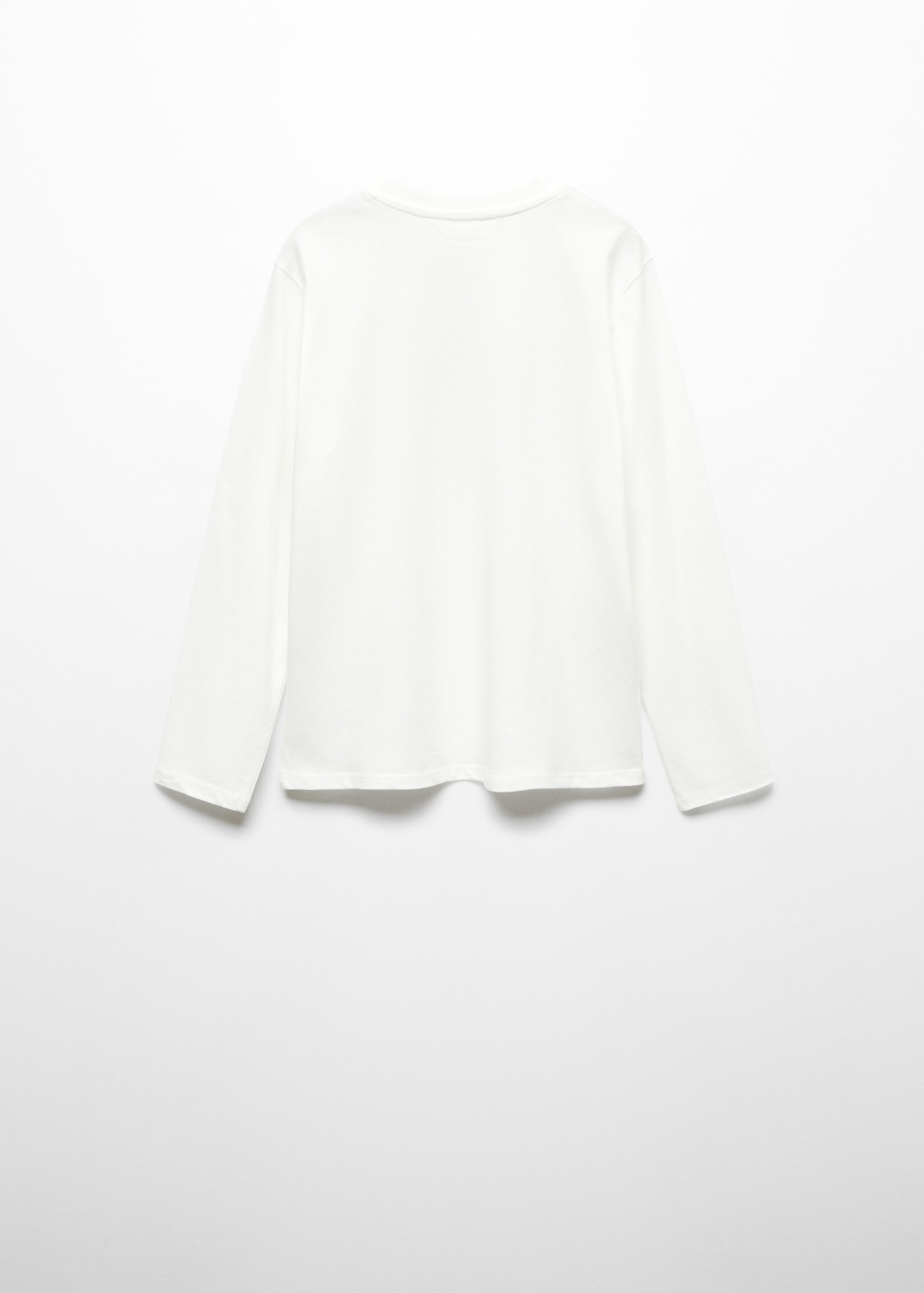 Camiseta manga larga estampada - Reverso del artículo, Blanco roto. Ref: 57054417-00.